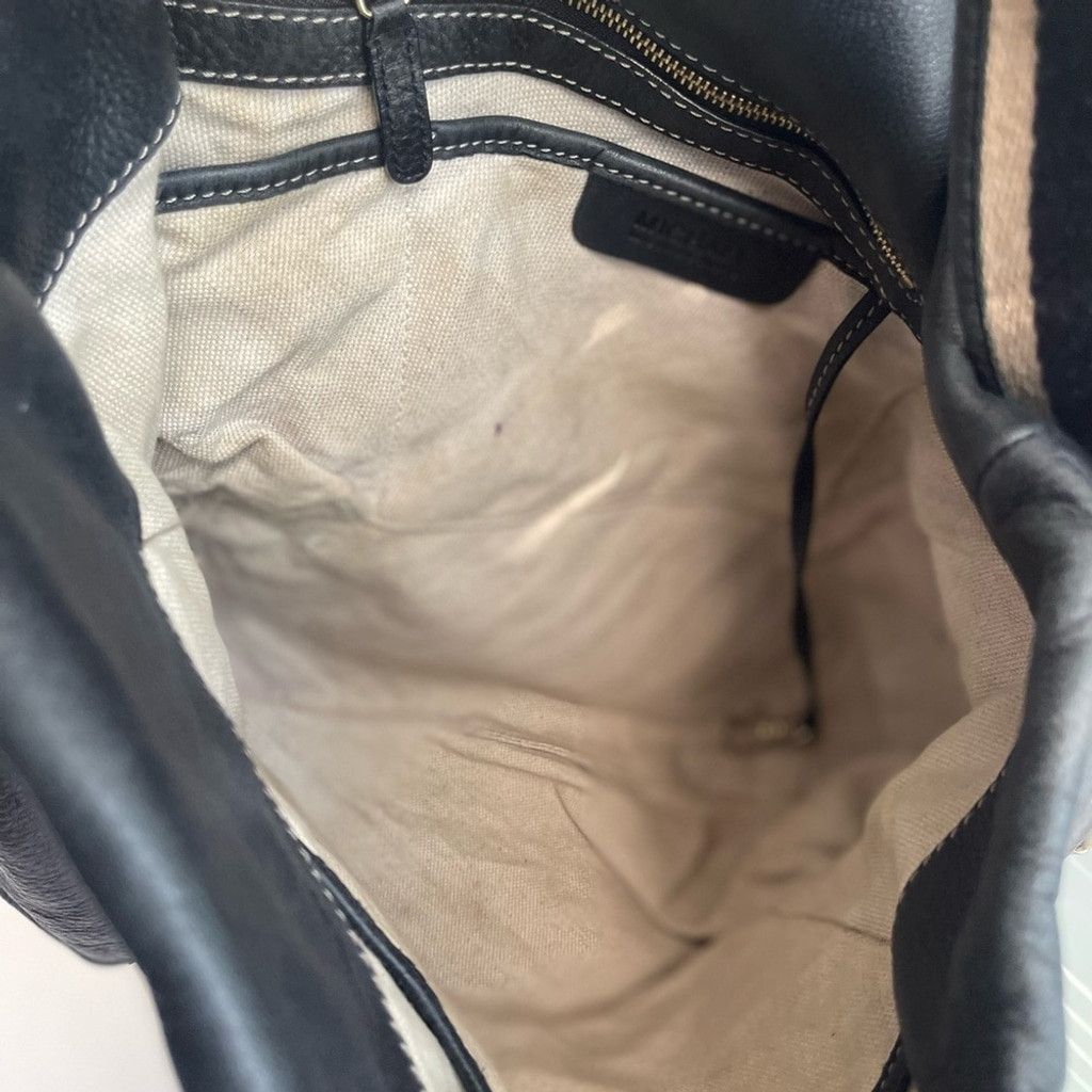 Michael Kors Micheal Kors Black Leather Shoulder Bag Size ONE SIZE - 6 Thumbnail