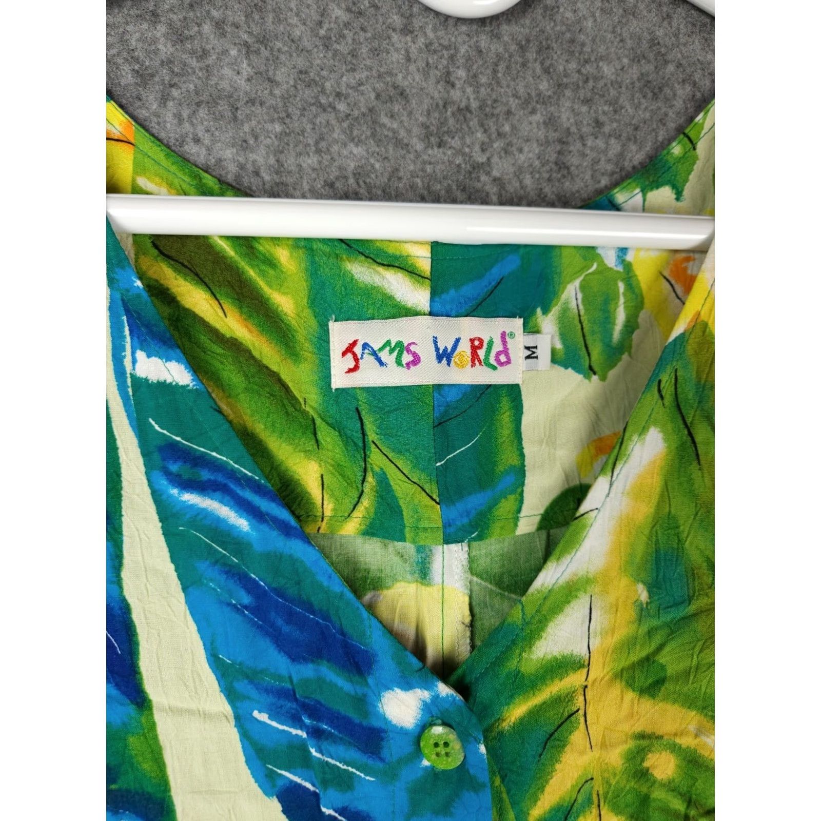 Jams World Jams World Shirtwaist Dress Women's M Floral Button Up Long Length Maxi Summer Spring Multicolor Rayon Sleeveless Buttoned N/A Size M / US 6-8 / IT 42-44 - 3 Thumbnail
