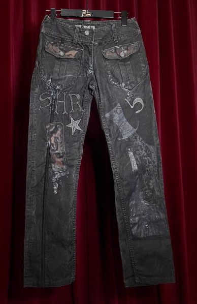 Share Spirit Homme SHARE SPIRIT Embroidered Patchwork Denim Jeans Size US 36 / EU 52 - 1 Thumbnail