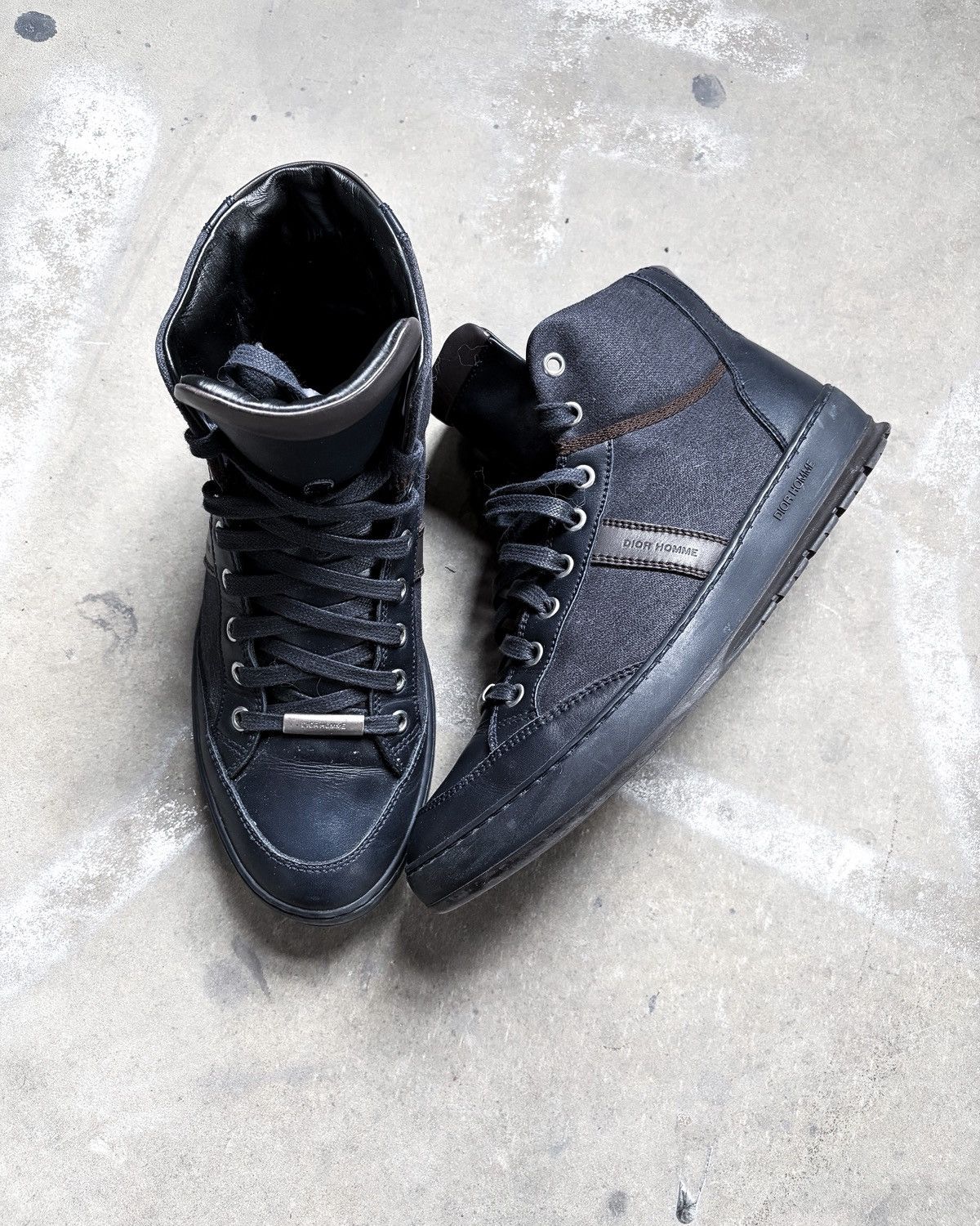 Dior A/W11 GAT HIGH TOP B18 SNEAKERS Size US 7 / EU 40 - 4 Thumbnail