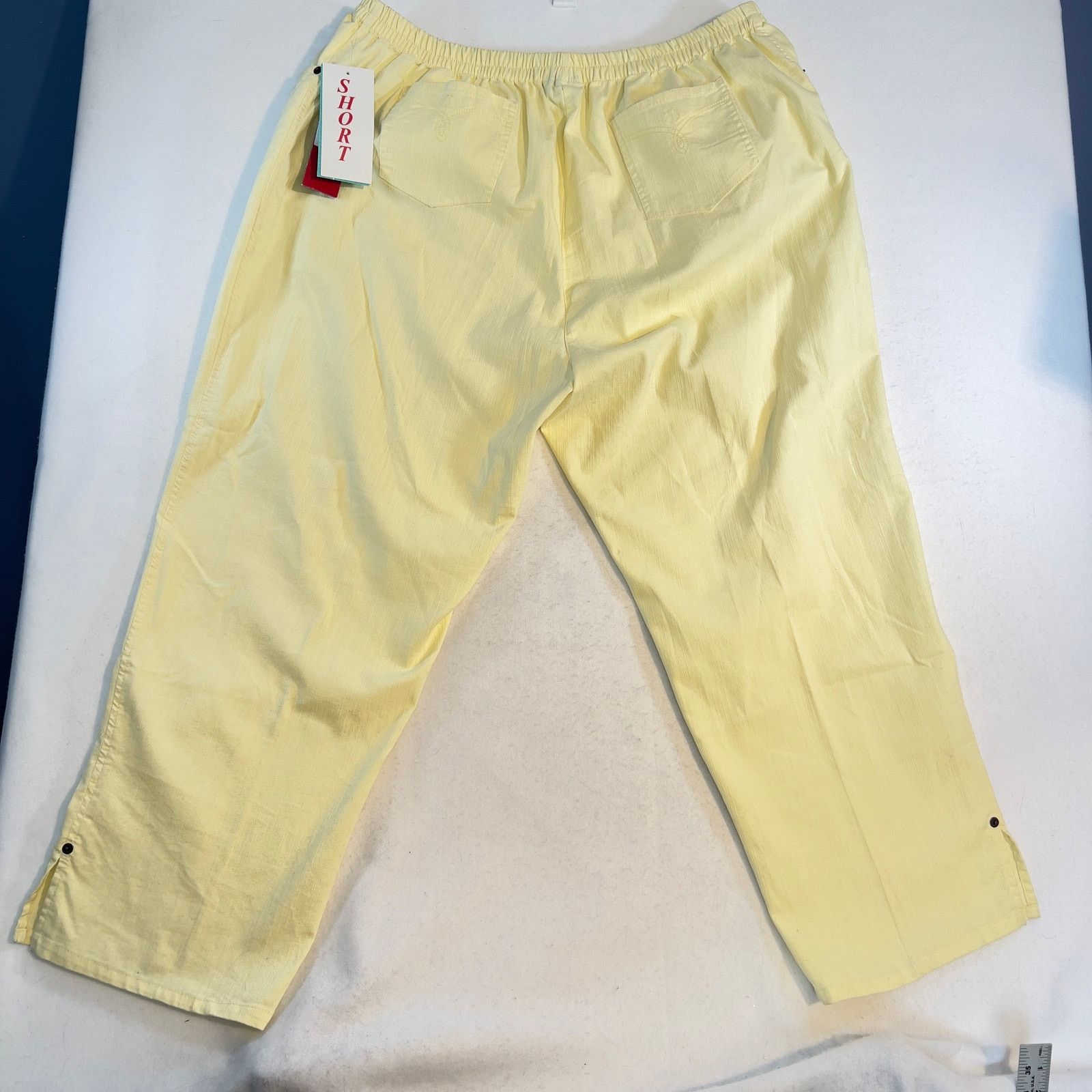 Other Cathy Daniels Pullon Pant Short Woman 3x Yellow NEW Elastic Size 38" / US 16 / IT 52 - 3 Thumbnail
