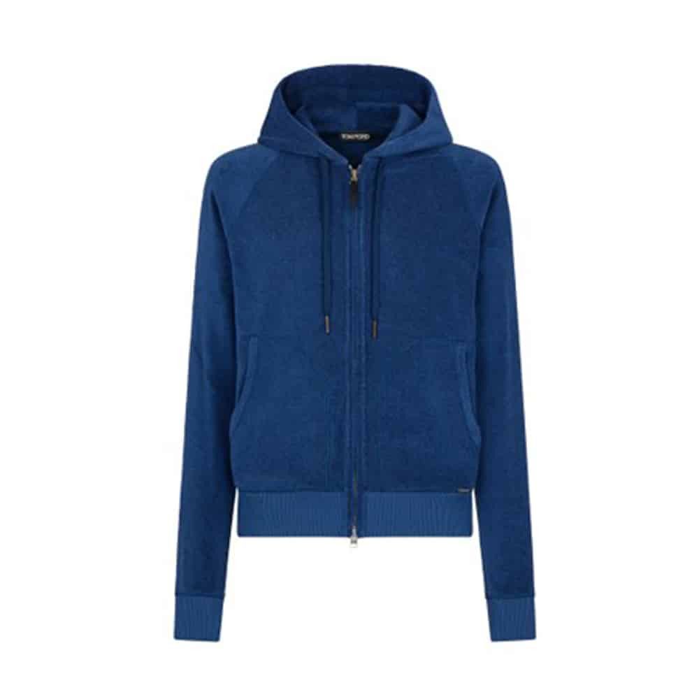 Tom Ford o1loc1c0724 Zip Thr Hoodie in Blue Size US M / EU 48-50 / 2 - 1 Preview