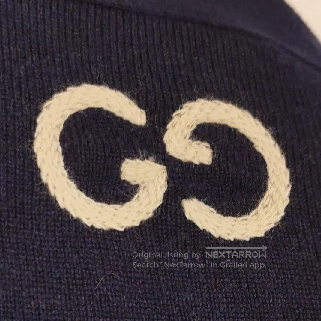 Gucci Gucci Navy Wool-Blend V-Neck Cardigan. Size US XXL / EU 58 / 5 - 4 Thumbnail