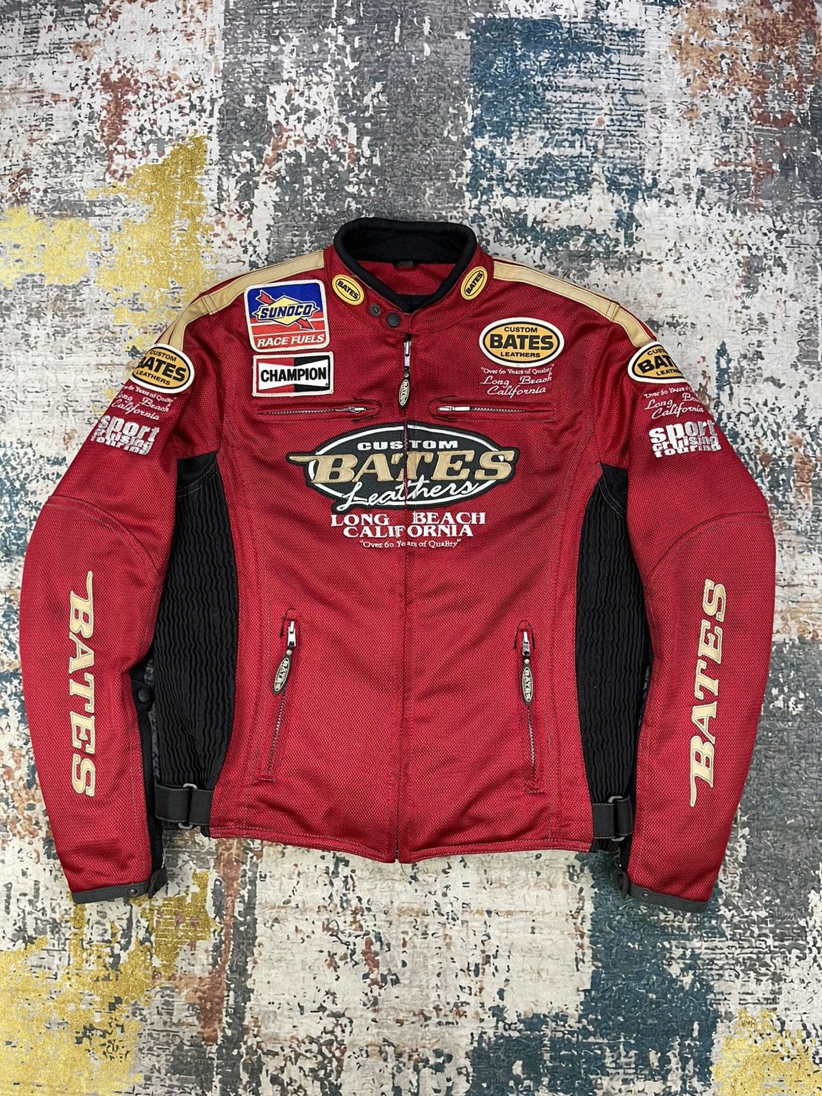 Bates Hats Bates Custom Leather Motocycle Mesh Riding Jacket Size US L / EU 52-54 / 3 - 1 Thumbnail