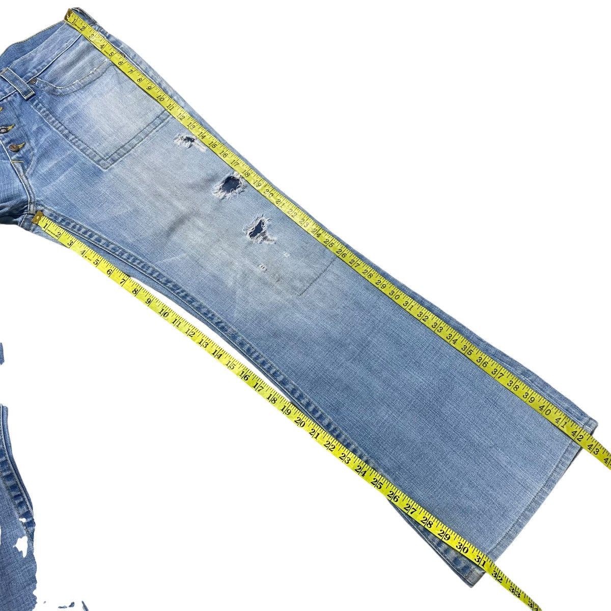 True Religion Vintage True Religion Distressed Denim Flare Jeans Size US 35 - 19 Thumbnail