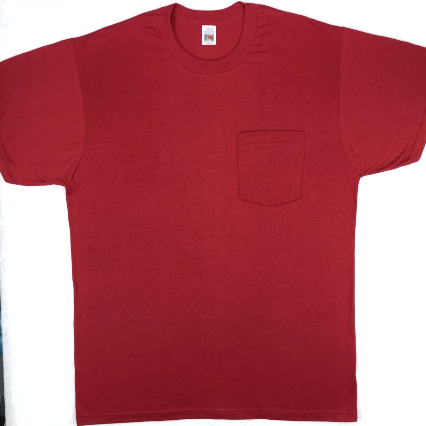 Fruit Of The Loom VINTAGE Fruit of the Loom T-Shirt Mens L Red 90s 80s Paper Thin NOS Burgund y Shirt Size US L / EU 52-54 / 3 - 4 Thumbnail
