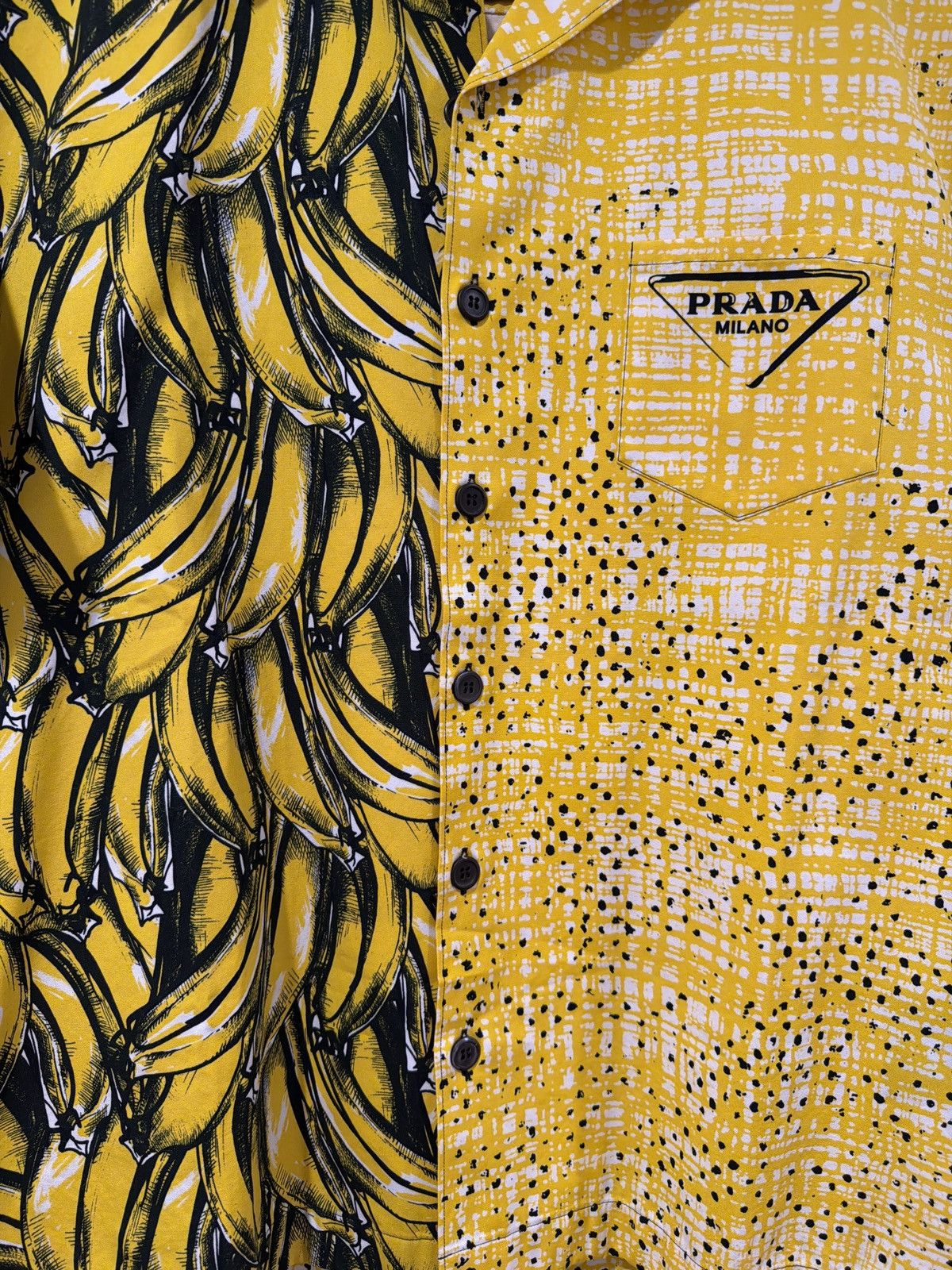 Prada Prada Double Match Banana Poplin Shirt Size Large Size US L / EU 52-54 / 3 - 6 Thumbnail