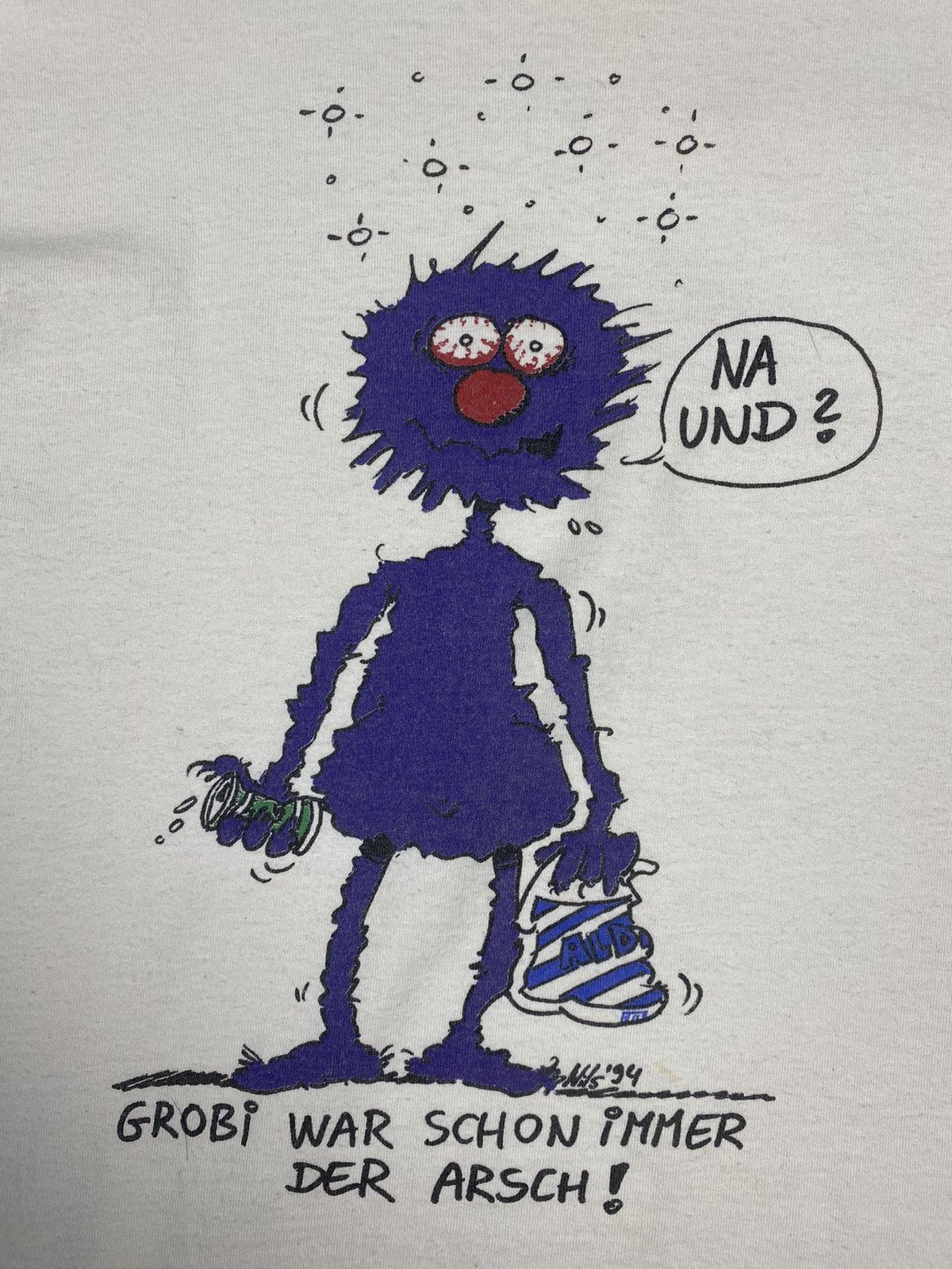 Vintage Vintage 90’s Sesame Street Grover Parody Drunk T-Shirt nin Size US XL / EU 56 / 4 - 6 Thumbnail