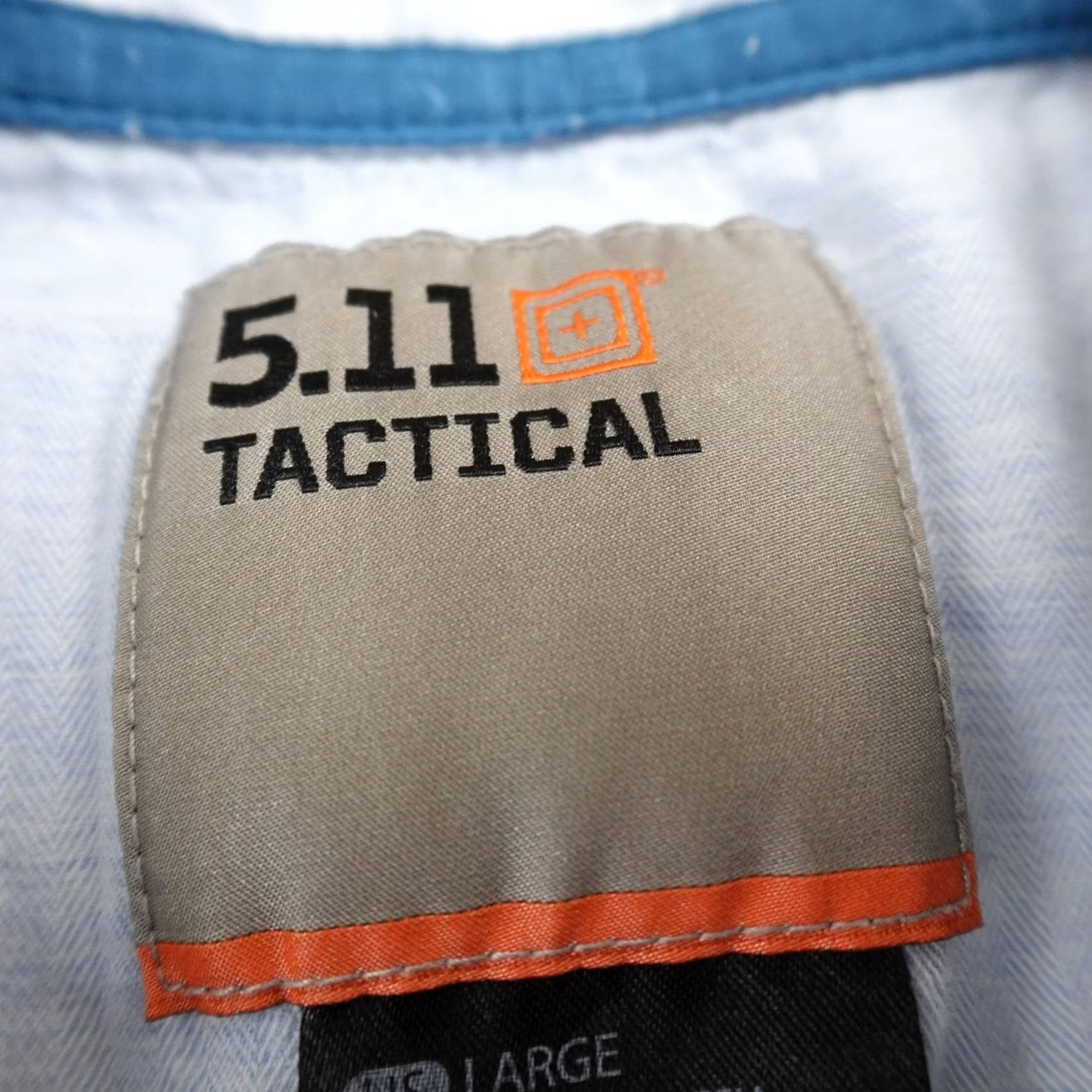 Vintage 5.11 Tactical Shirt Mens L Blue Herringbone Short Sleeve Snap Button Up Workwear Size US L / EU 52-54 / 3 - 5 Thumbnail
