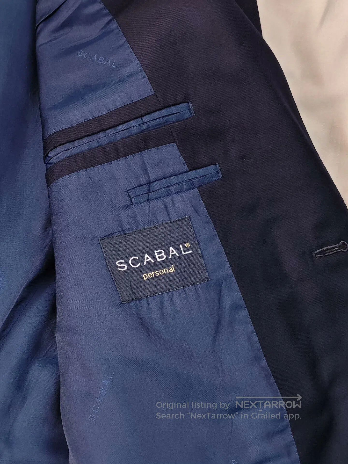 SCABAL Custom British Scabal Wool Suit. Size US L / EU 52-54 / 3 - 6 Thumbnail
