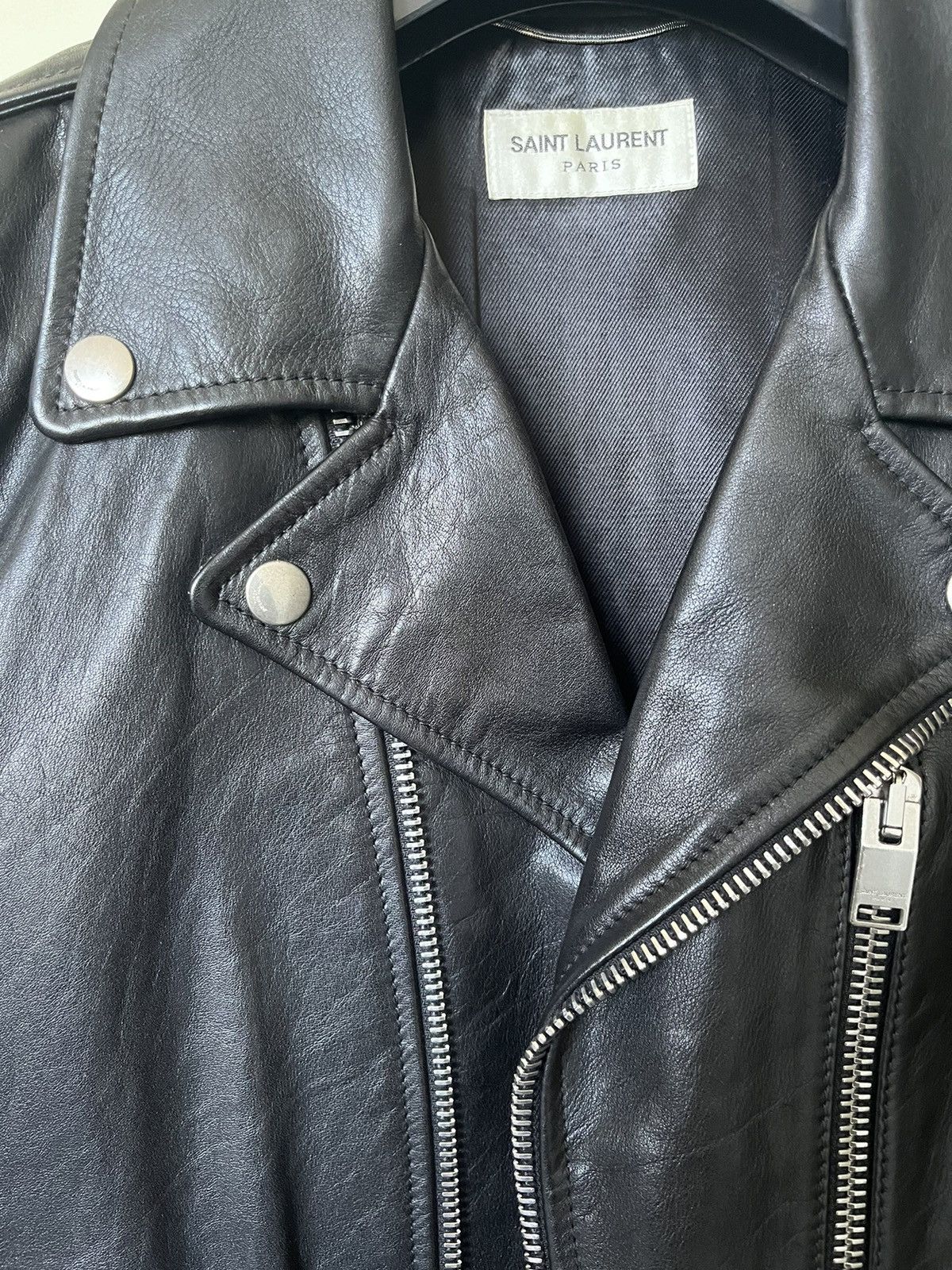 Hedi Slimane × Saint Laurent Paris Saint Laurent FW16 L17 Leather Jacket Size US S / EU 44-46 / 1 - 15 Thumbnail