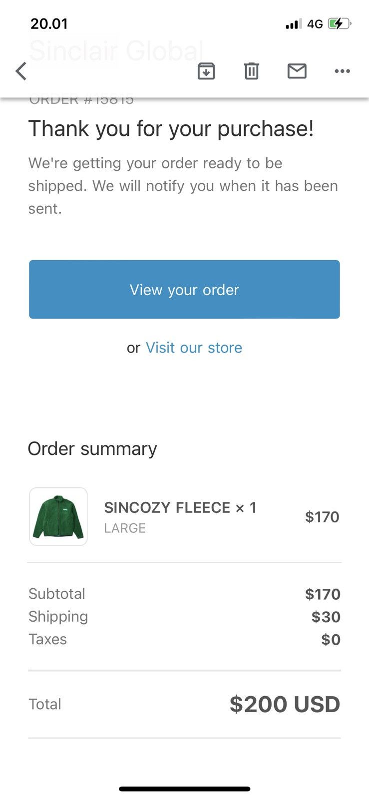Sinclair Global Sinclair Global Fleece Sold Out Size US L / EU 52-54 / 3 - 3 Thumbnail