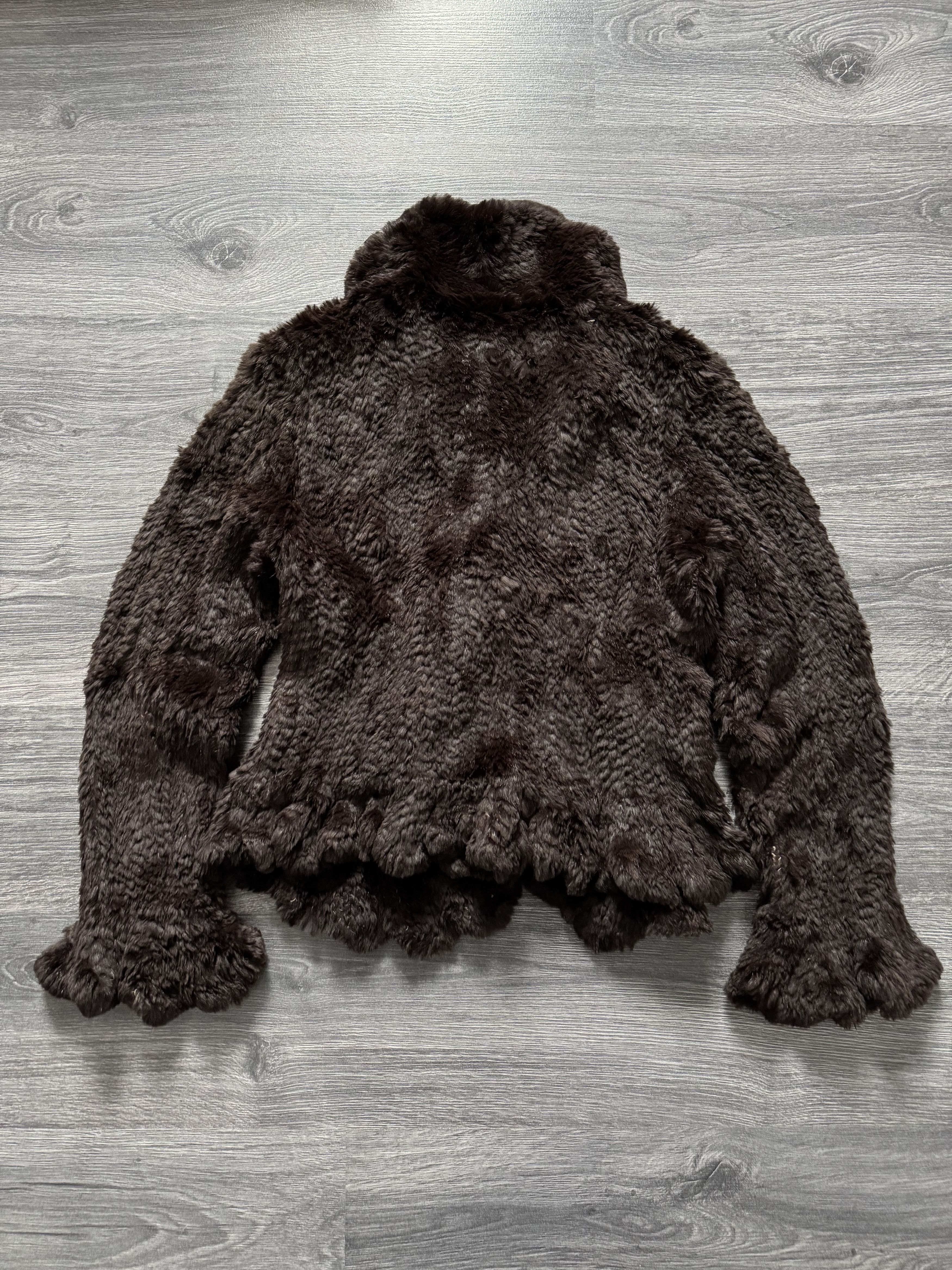 Japanese Brand Rizal Women's Real Fur and Leather Jacket Brown Luxury Coat Size M / US 6-8 / IT 42-44 - 2 Thumbnail