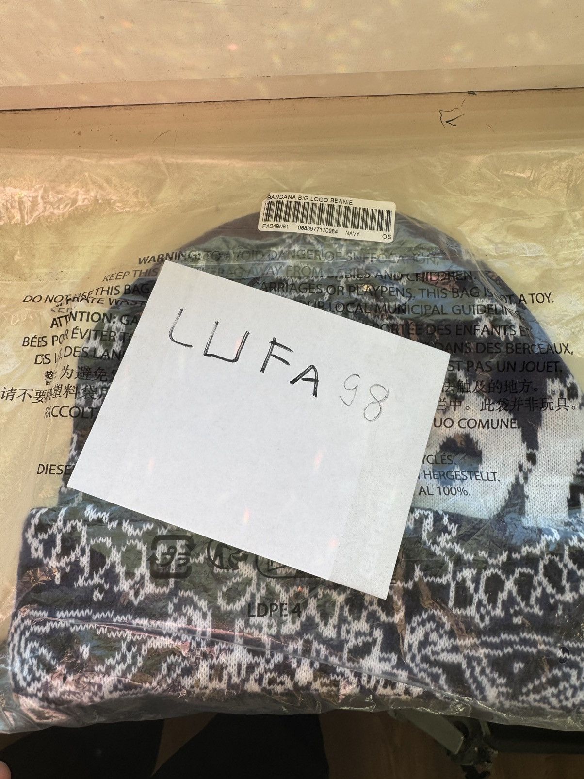 Supreme Supreme bandana beanie big logo Size ONE SIZE - 3 Thumbnail
