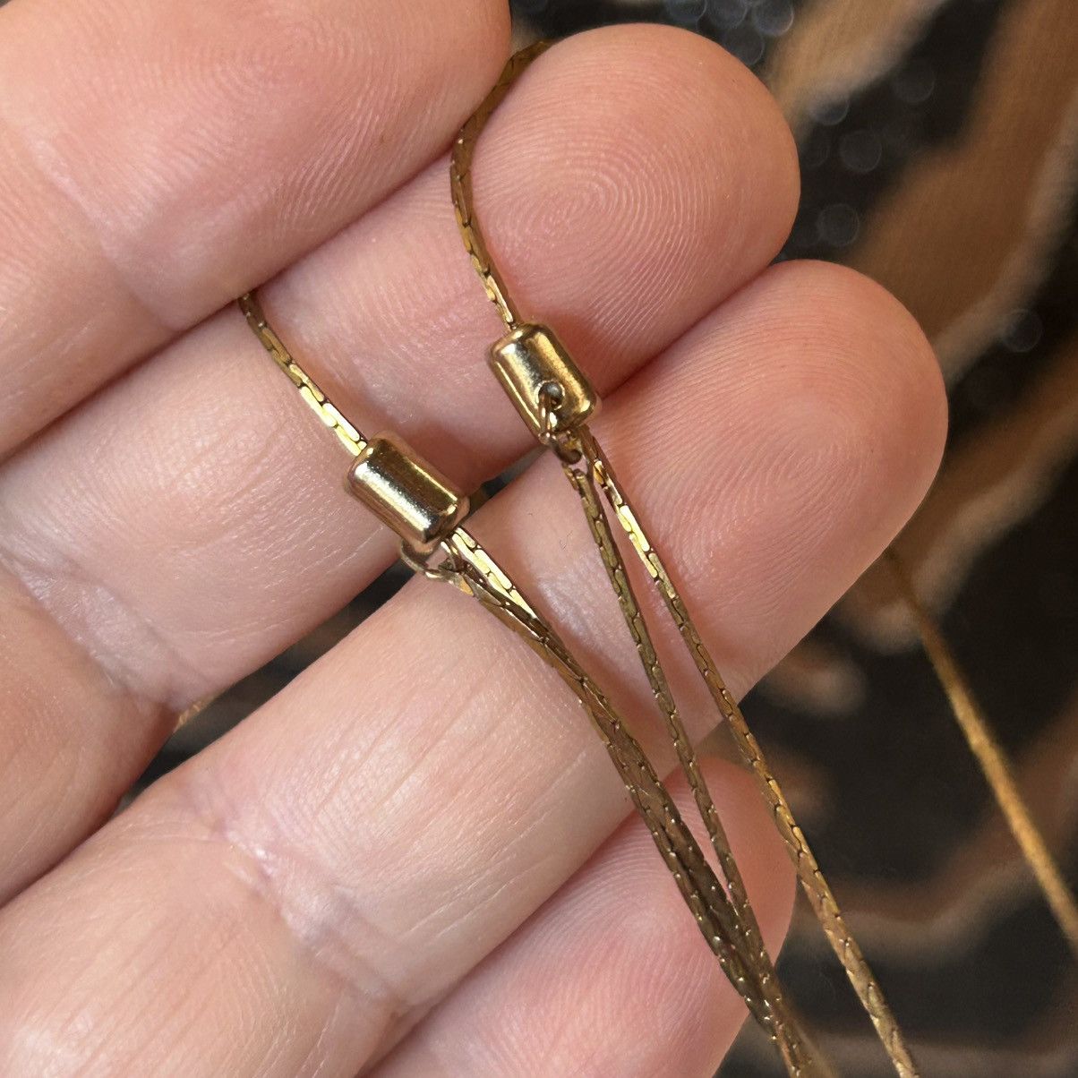 Vintage Vintage 70s-80s gold plated triangle chain slider necklace Size ONE SIZE - 5 Thumbnail