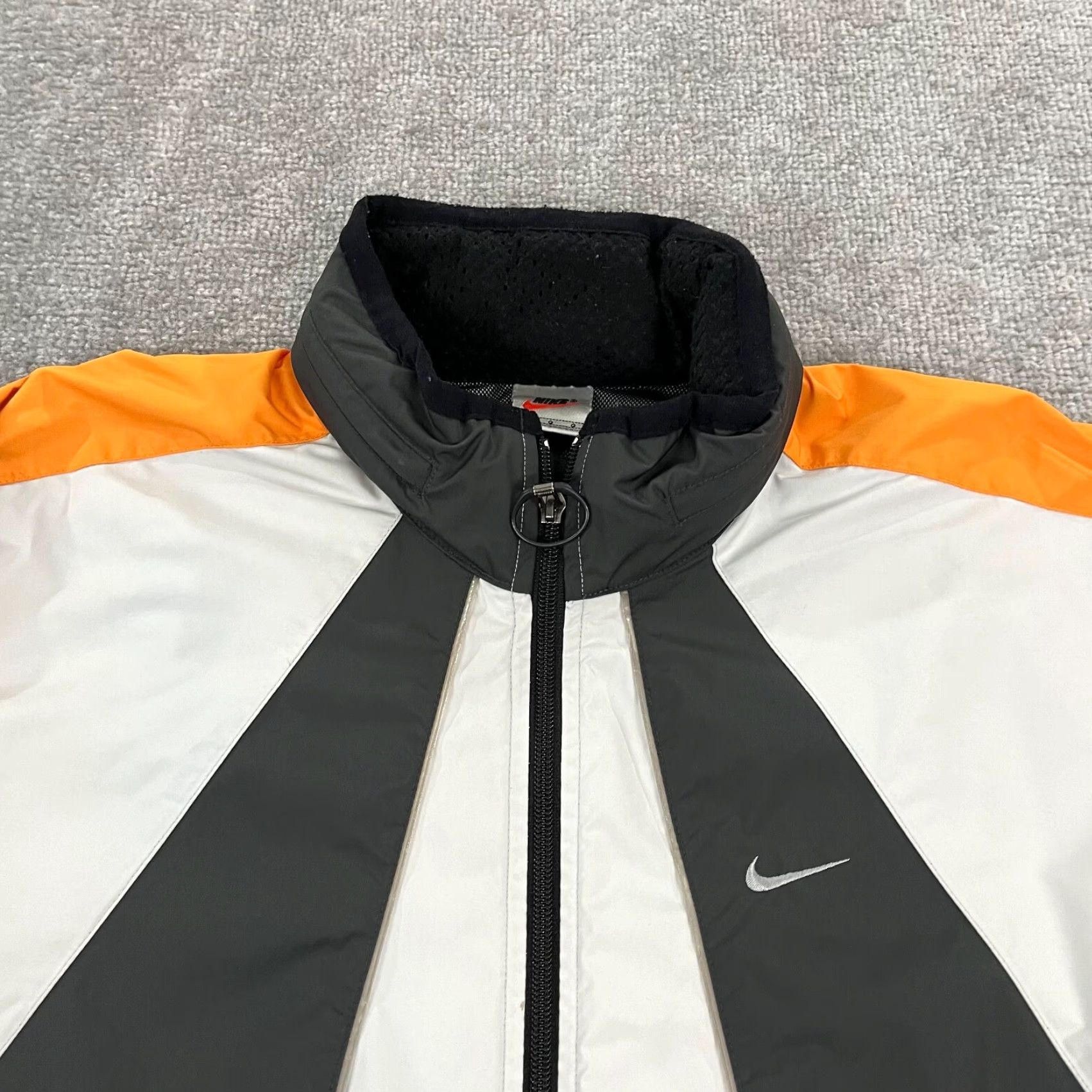 Nike NIKE Jacket Mens L Gray Black Full Zip Hooded Track Y2K Climafit Size US L / EU 52-54 / 3 - 5 Thumbnail