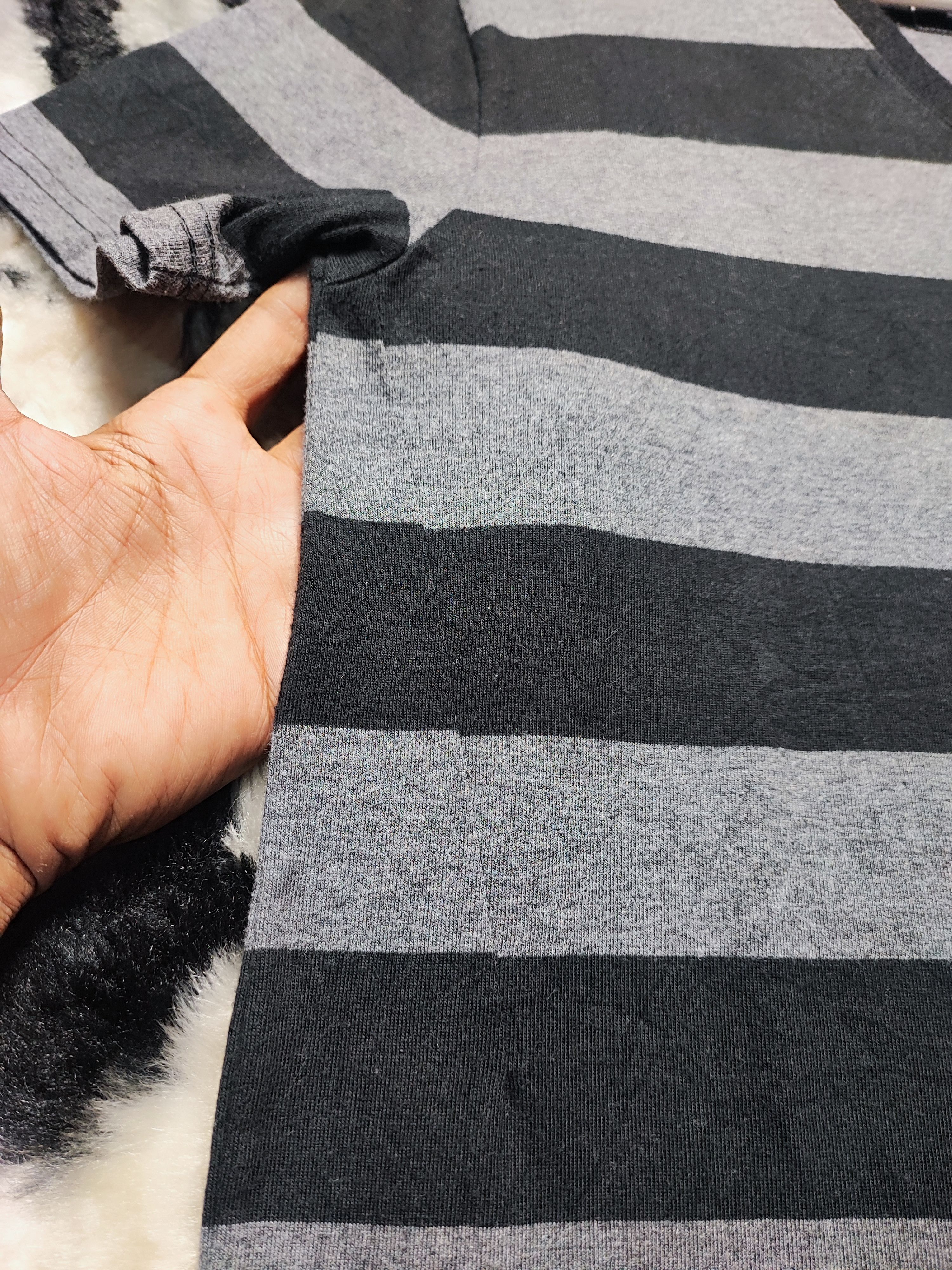 Number (N)ine Number (N)ine x Nano Universe Striped V-Neck Pocket Tee Size US XS / EU 42 / 0 - 4 Thumbnail