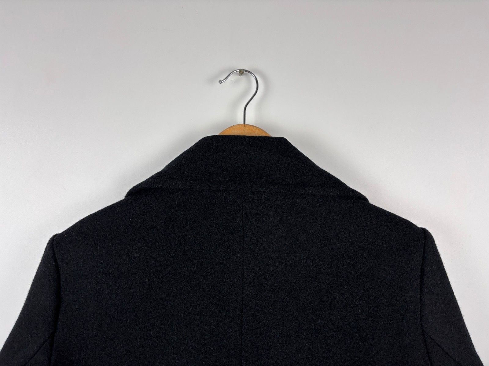 Brandit Mens Brandit Double-Breasted Wool Pea Coat Black Size S Size US S / EU 44-46 / 1 - 5 Thumbnail
