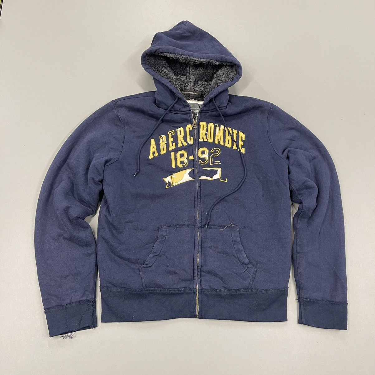 Abercrombie & Fitch × If Six Was Nine Abercombie & Fitch Faux Fur Hoodie LGB style distressed Size US XL / EU 56 / 4 - 1 Thumbnail