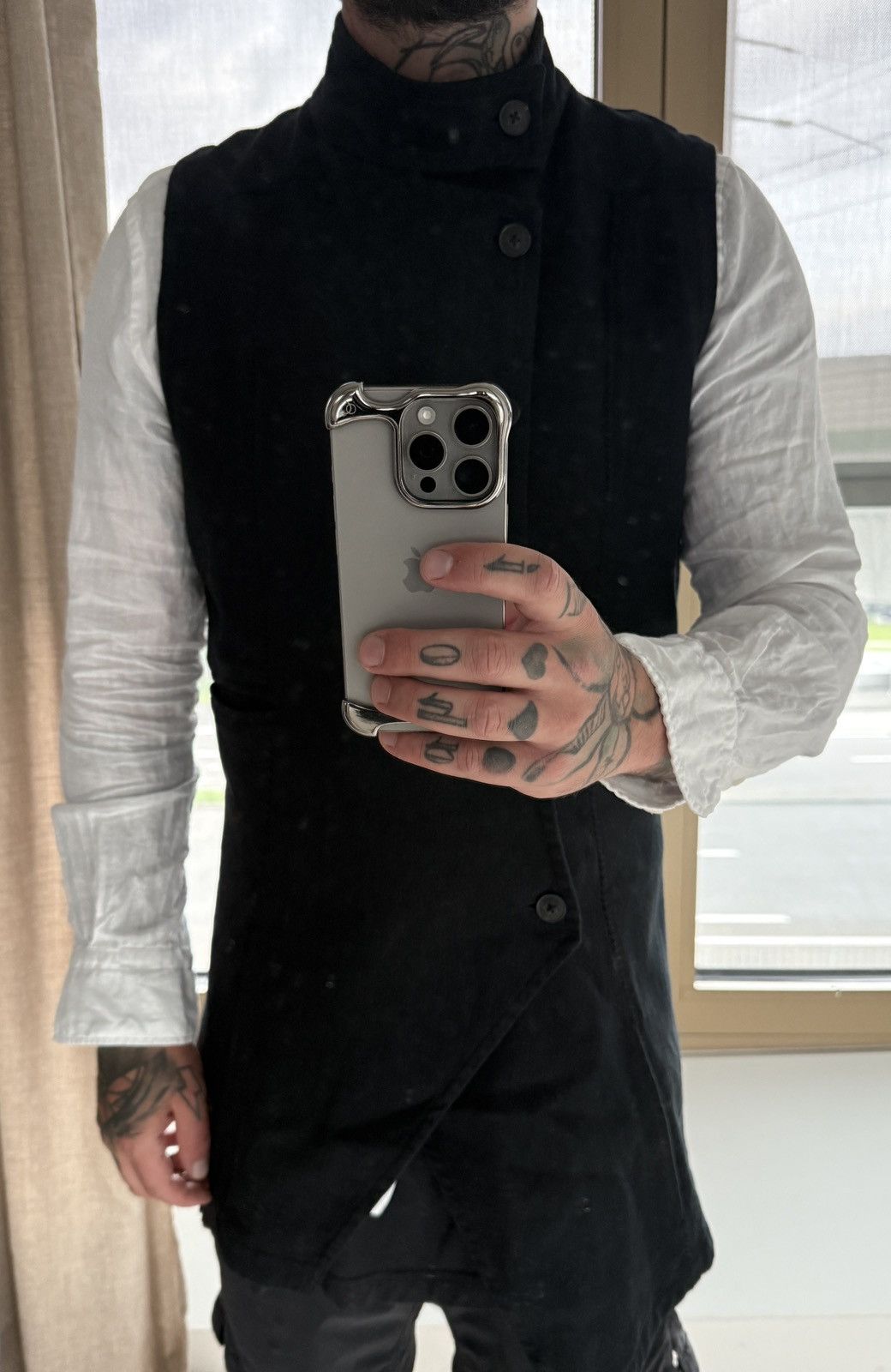 Leon Louis DARE Asymmetrical Front Vest Size 52R - 8 Thumbnail