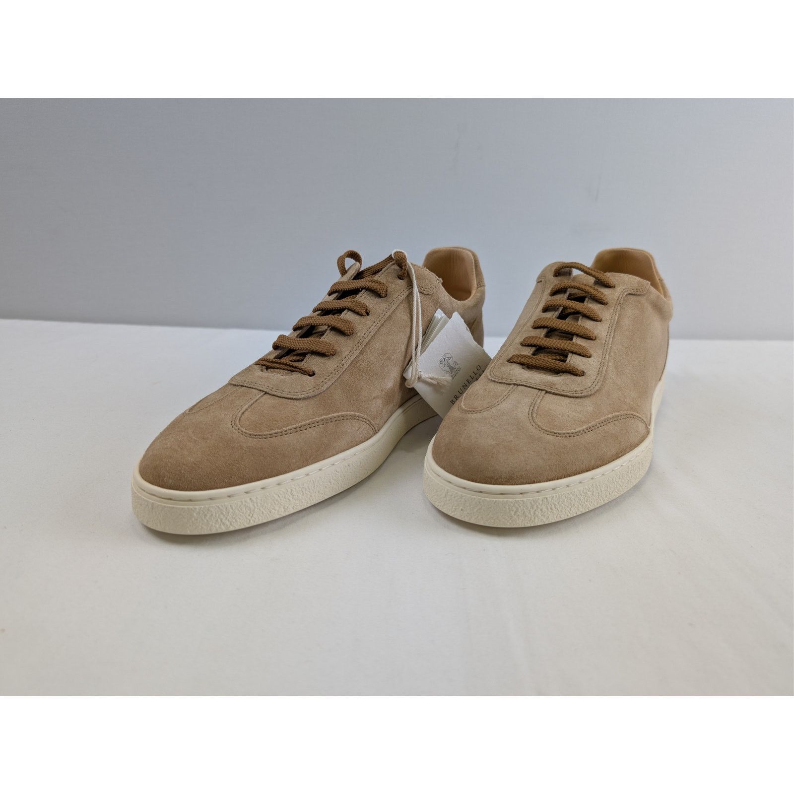 Brunello Cucinelli o1rshd1 'Coda di Rondine' suede sneakers in taupe/brown Size US 11 / EU 44 - 7 Thumbnail
