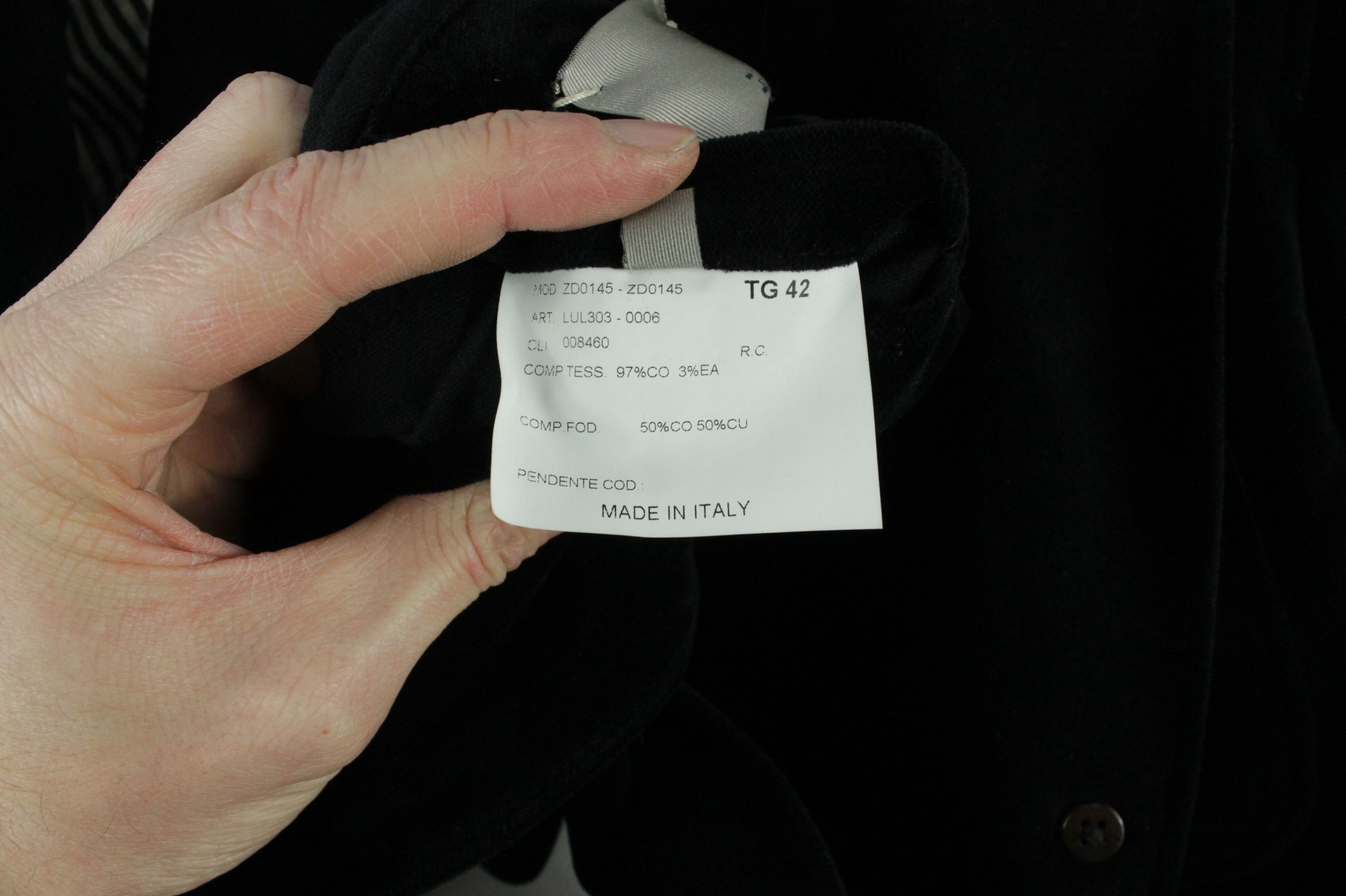 Boglioli Boglioli Women's Black Velvet Sport Coat Blazer Jacket Size M / US 6-8 / IT 42-44 - 12 Thumbnail