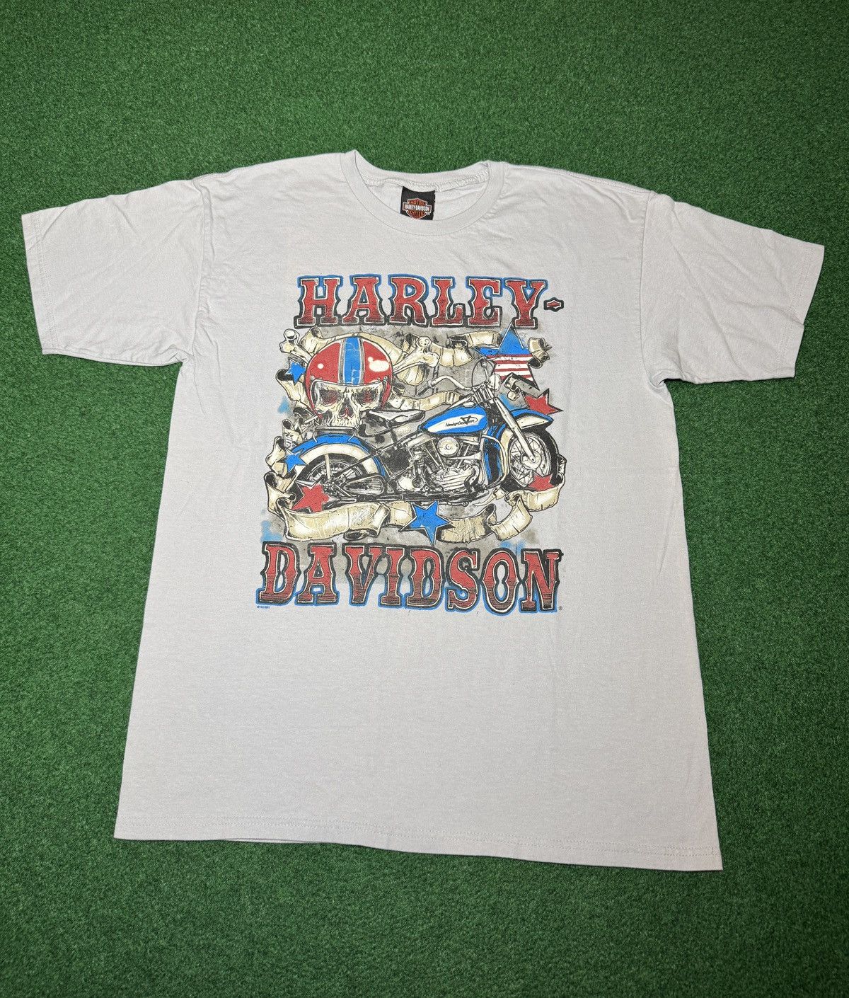 Harley Davidson Y2K Harley Davidson Skull Motorcycle Biker Large T Shirt Size US L / EU 52-54 / 3 - 1 Thumbnail