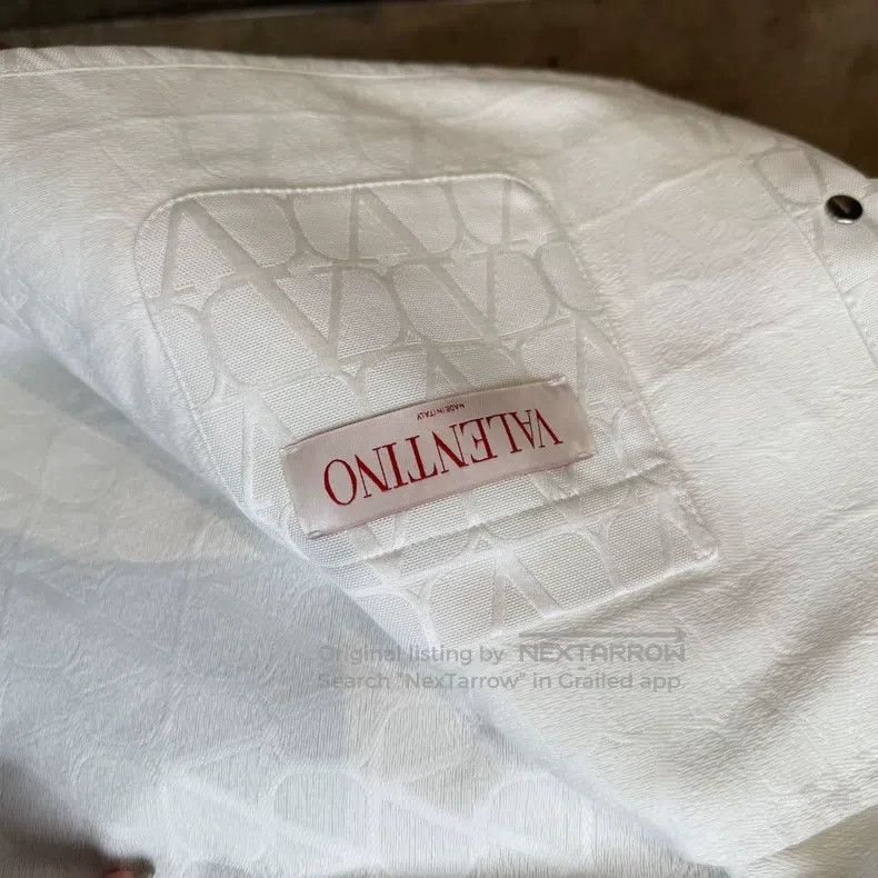 Valentino Valentino White full print shirt jacket Size L / US 10 / IT 46 - 2 Thumbnail