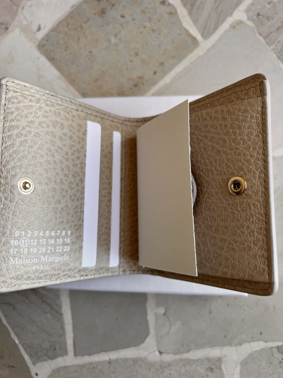 Maison Margiela Maison Margiela Leather Wallet Beige grain 11 cards holder Size ONE SIZE - 4 Thumbnail