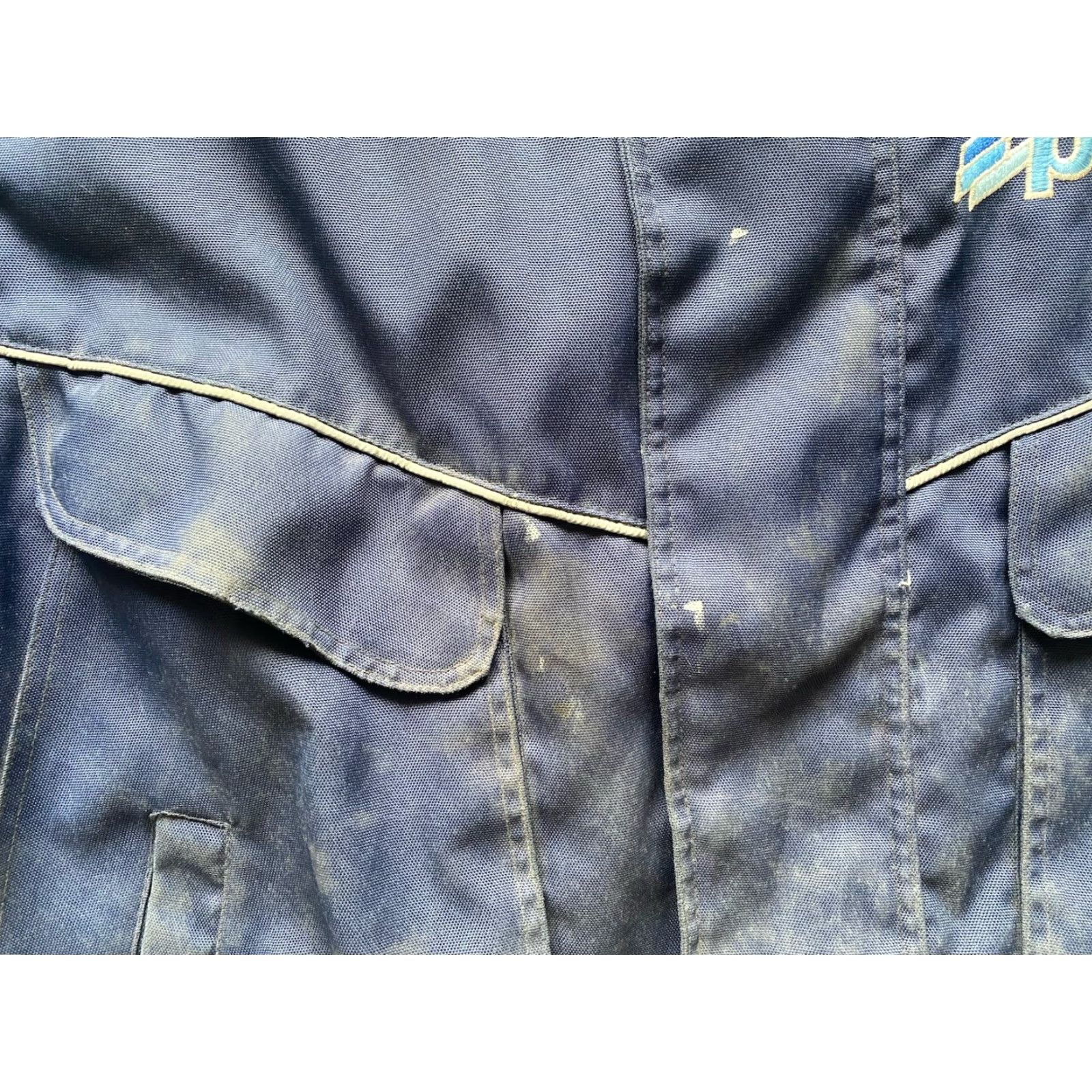 Pollini ROWA Men’s Jacket XL Zip Off Sleeves Blue Polyamide Made In Italy Flaws Wear Size US XL / EU 56 / 4 - 6 Thumbnail
