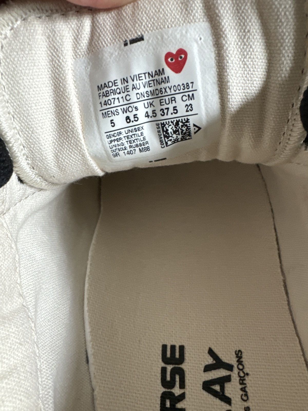 Comme des Garcons Comme des Garçons PLAY x Converse Canvas Low Size US 6.5 / IT 36.5 - 5 Thumbnail