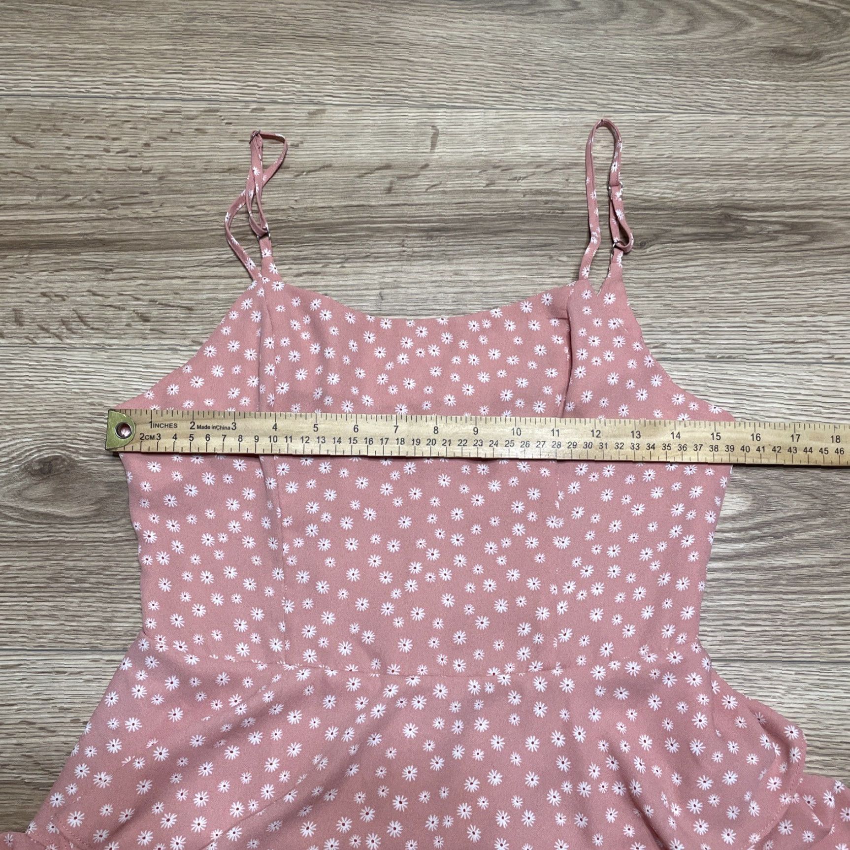 Forever 21 FOREVER 21 Womens Sundress Pink White Floral Layered Square Neck Small Size S / US 4 / IT 40 - 5 Thumbnail