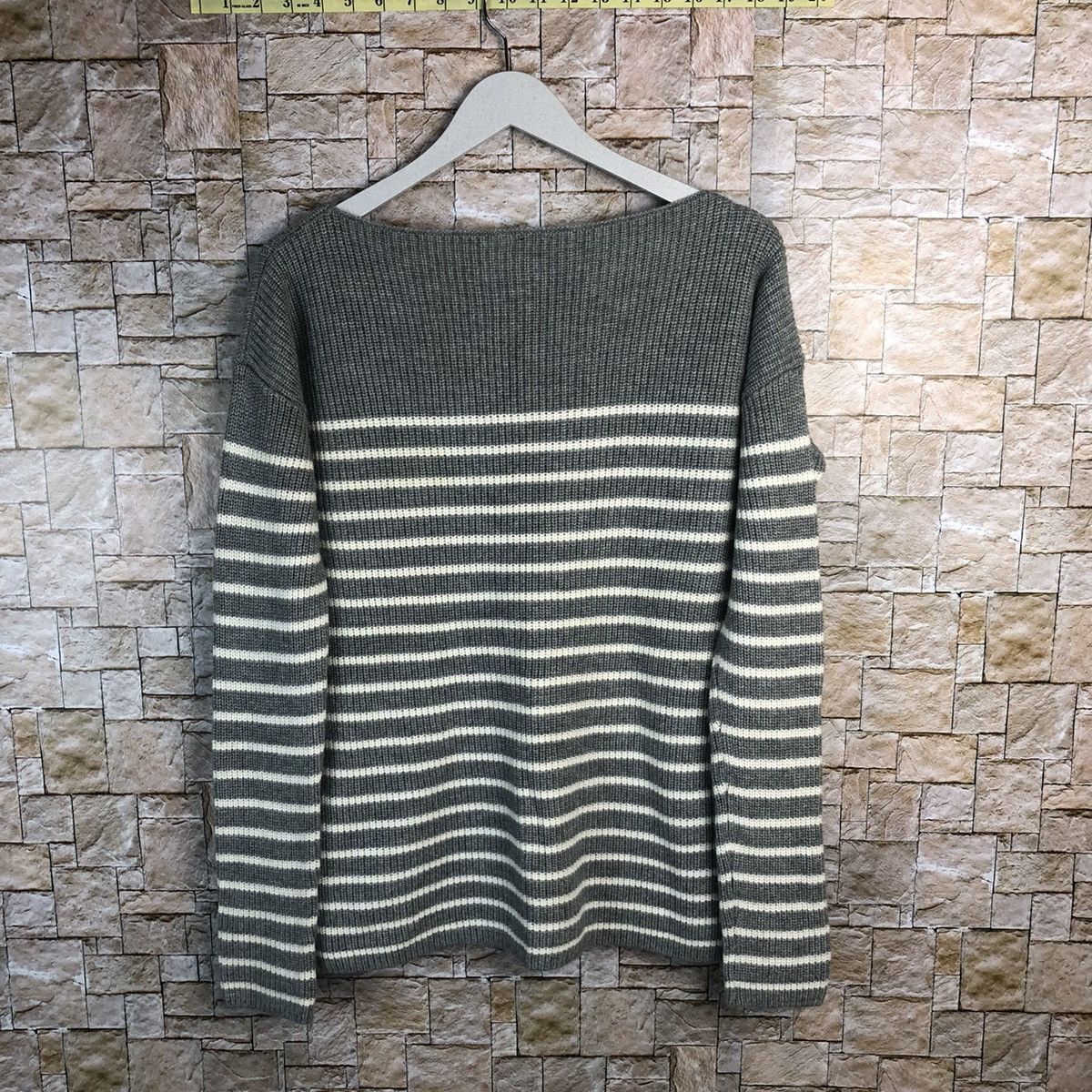 Gap × Homespun Knitwear × OVER THE STRiPES Gap Stripe Grey Knitwear #A173 Size M / US 6-8 / IT 42-44 - 12 Thumbnail
