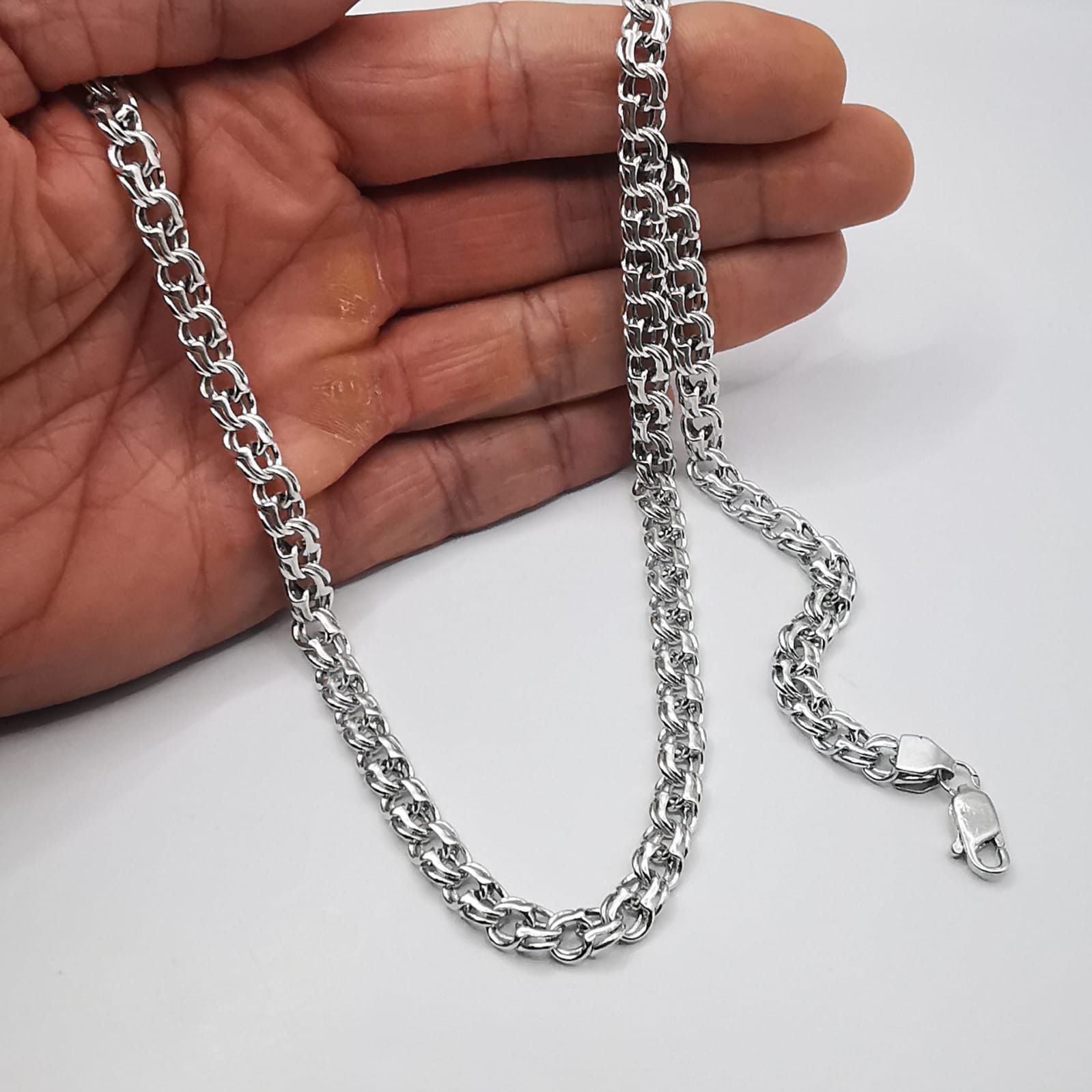 Sterling Silver Vintage Jewelry Chain, 925 Sterling Silver, Signed 37,47g Size ONE SIZE - 6 Thumbnail