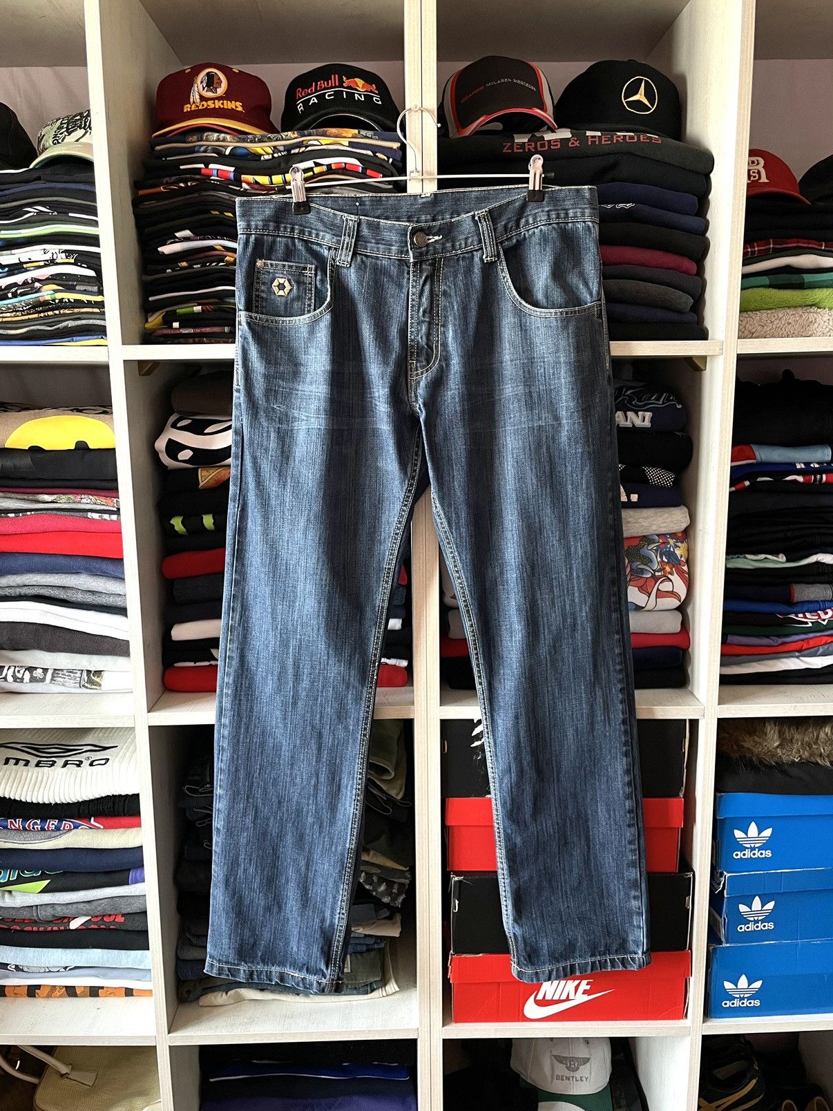 Southpole Vintage Y2K Southpole Embroidered Cyber Grunge Denim Jeans Size US 34 / EU 50 - 6 Thumbnail