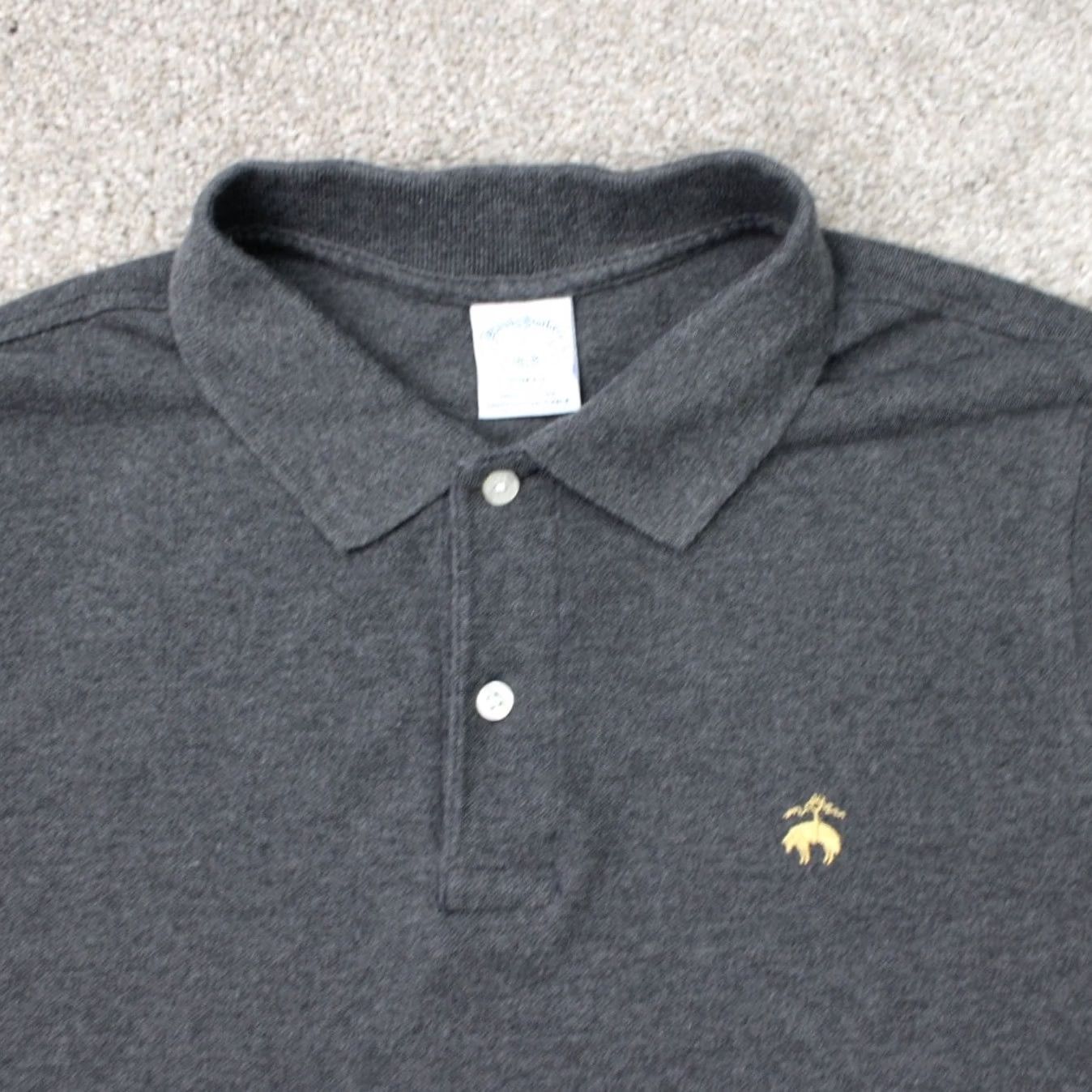 Brooks Brothers Brooks Brothers Polo Shirt Mens Large Gray Slim Fit 100% Cotton Short Sleeve Shirt Size US L / EU 52-54 / 3 - 5 Thumbnail