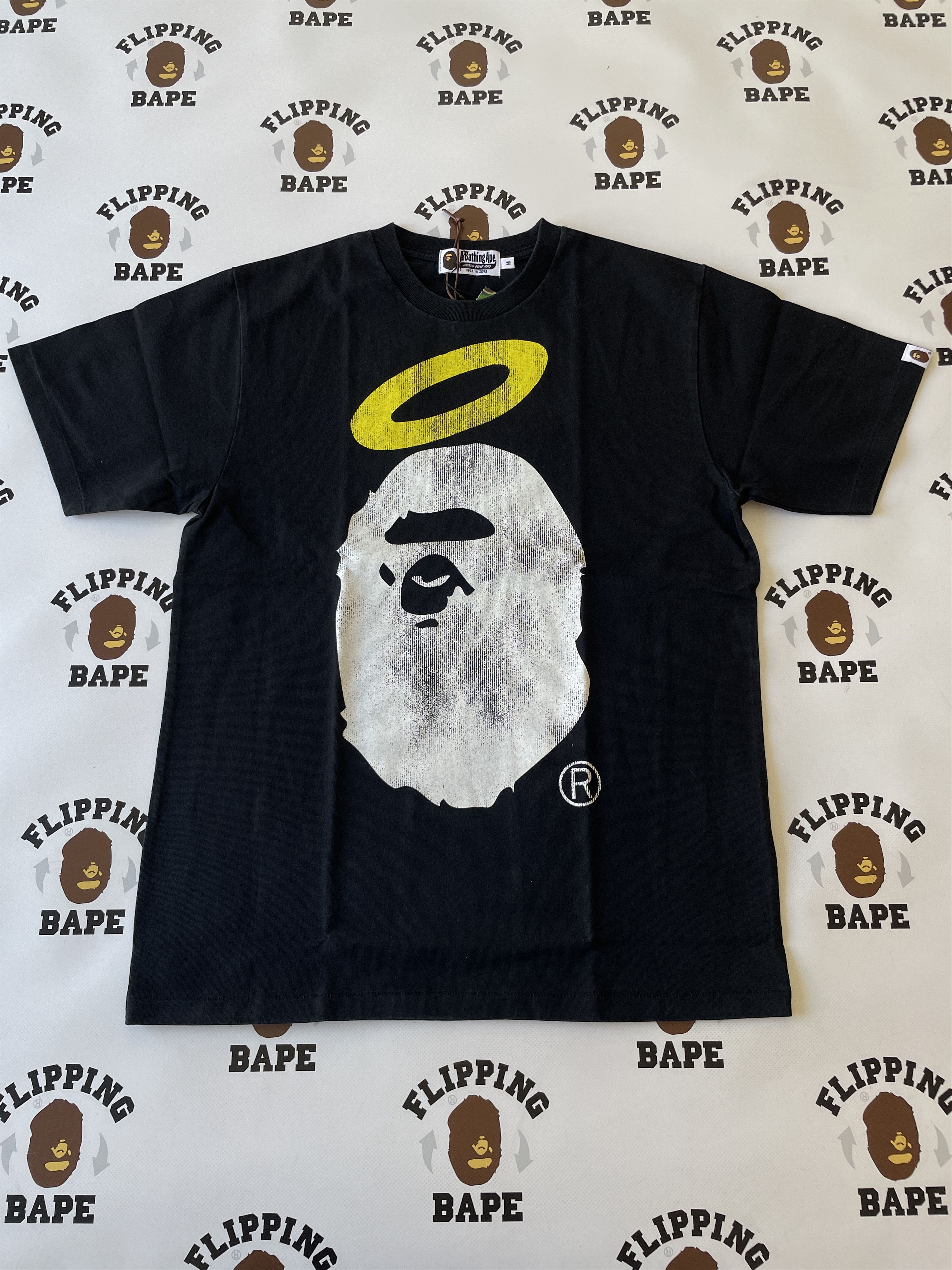 BAPE X UNION WASHED APE HEAD TEE 