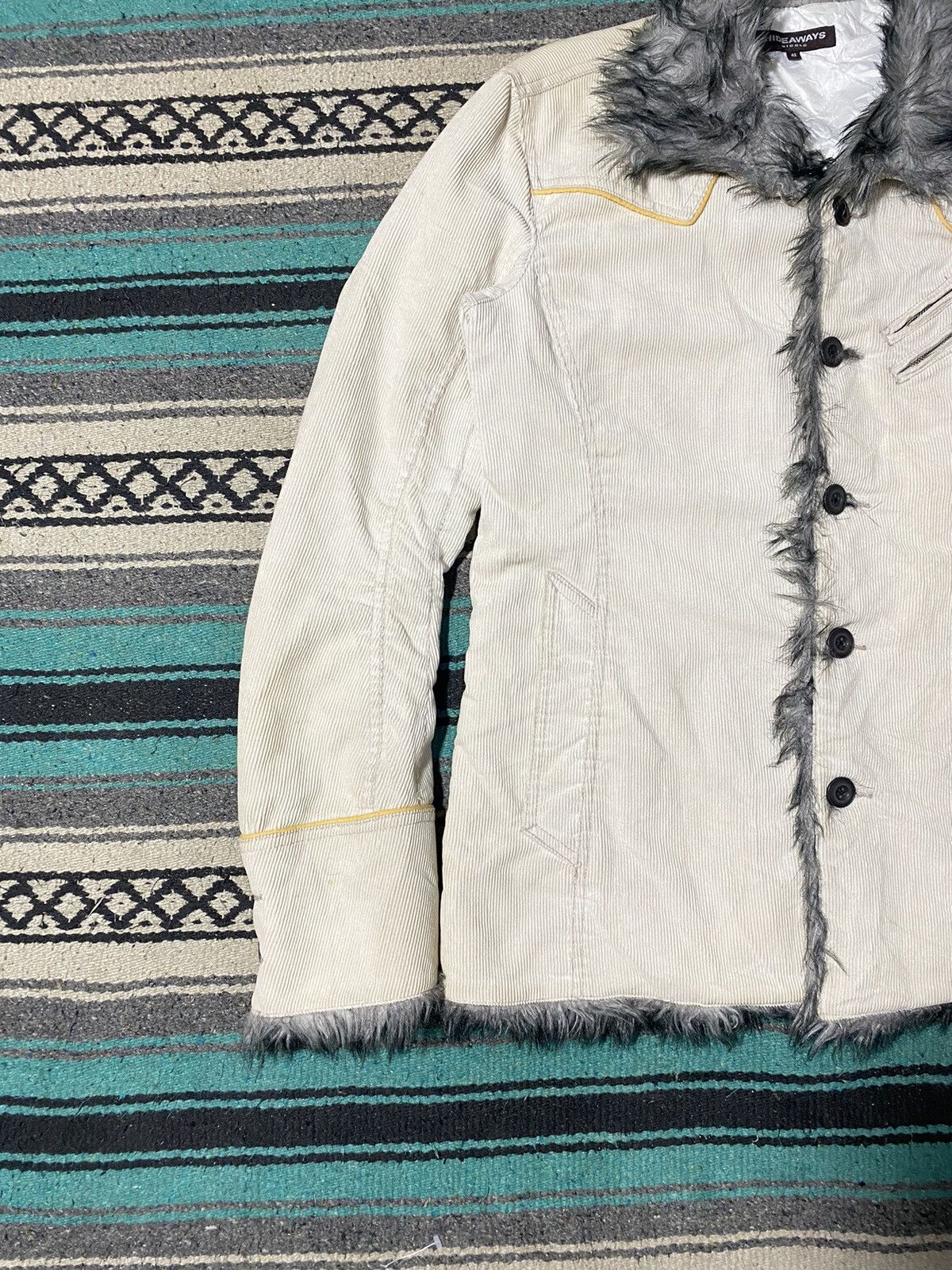 If Six Was Nine Hideaways Nicole Fur Gothic Corduroy Jacket Size US M / EU 48-50 / 2 - 6 Thumbnail