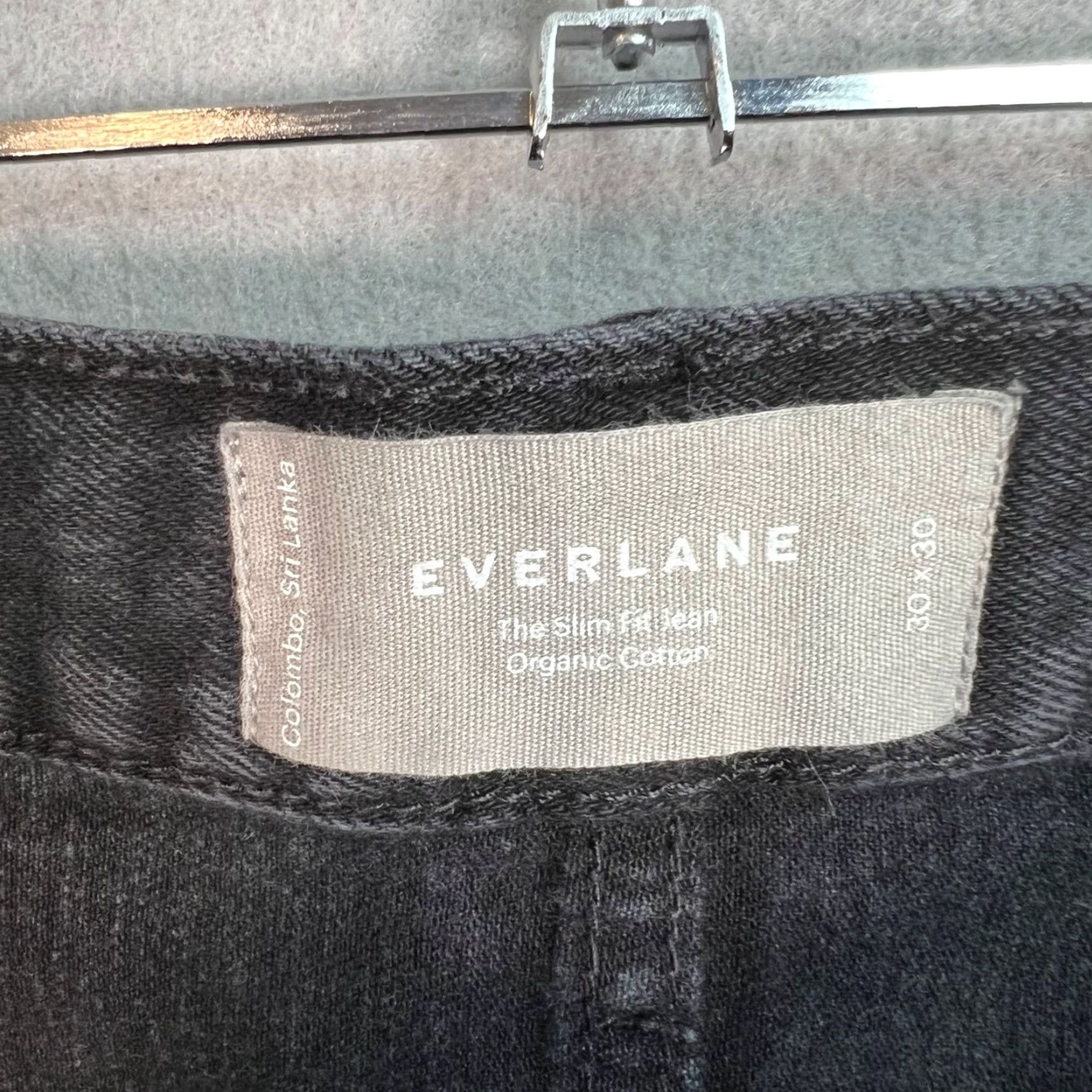 Everlane Everlane Womens Slim Fit Organic Cotton Black Jeans Denim Size 30 Size 30" / US 8 / IT 44 - 3 Thumbnail