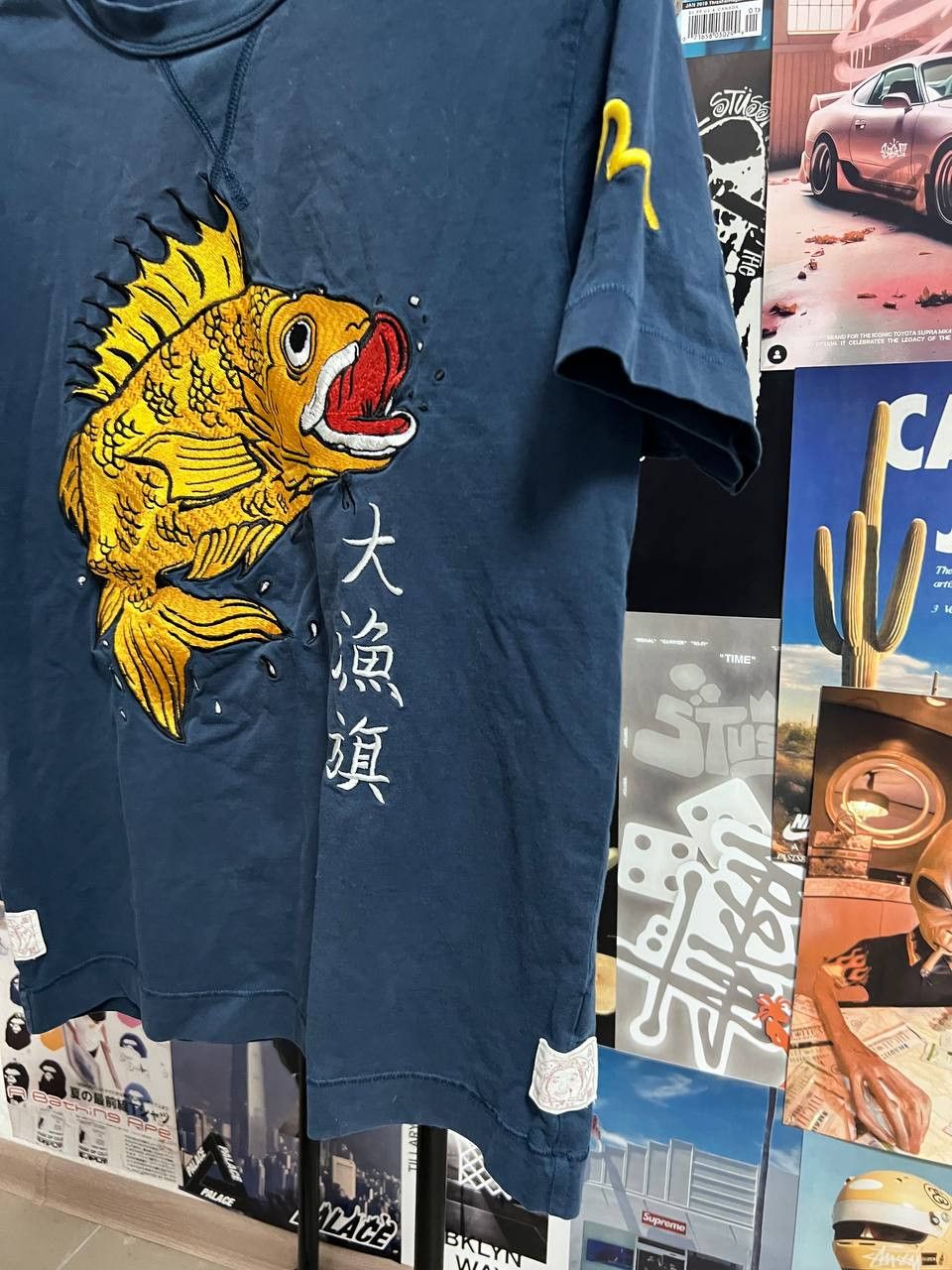 Vintage Vintage Evisu Multi LOGO BIG LOGO t-shirt Koi Fish JAPAN Size US L / EU 52-54 / 3 - 4 Thumbnail