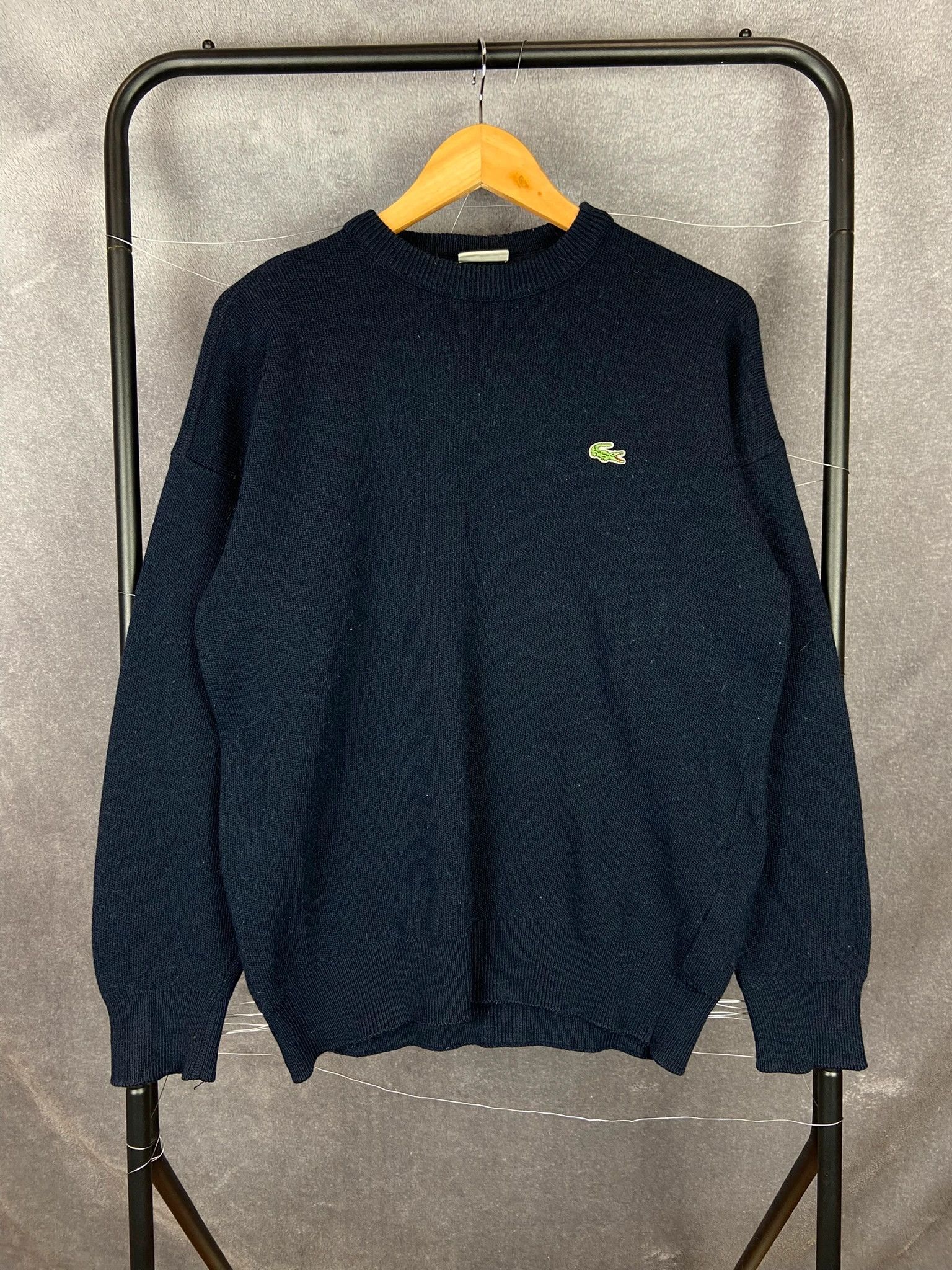 Lacoste Lacoste navy blue sweater classic crocodile logo old money L Size US L / EU 52-54 / 3 - 1 Thumbnail