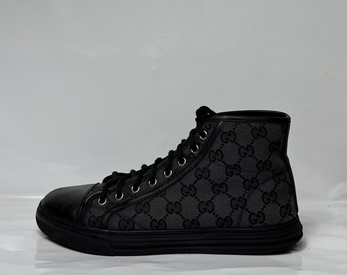 Gucci Gucci GG Monogram Black High Top Canvas Sneakers Size US 6.5 / EU 39-40 - 4 Thumbnail