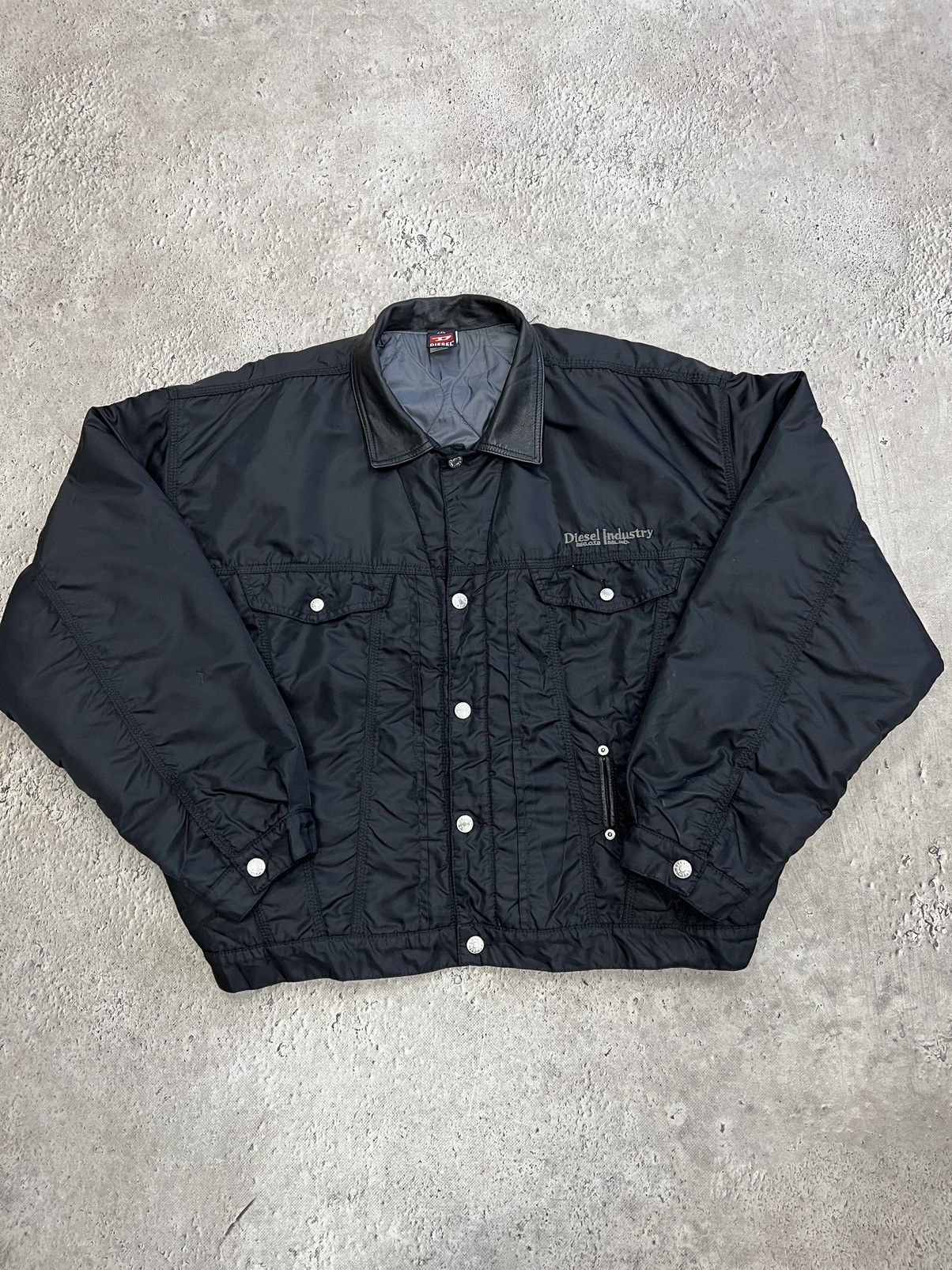 Diesel × Vintage Vintage 90s Diesel Denim Trucker Jacket Size US XL / EU 56 / 4 - 7 Thumbnail
