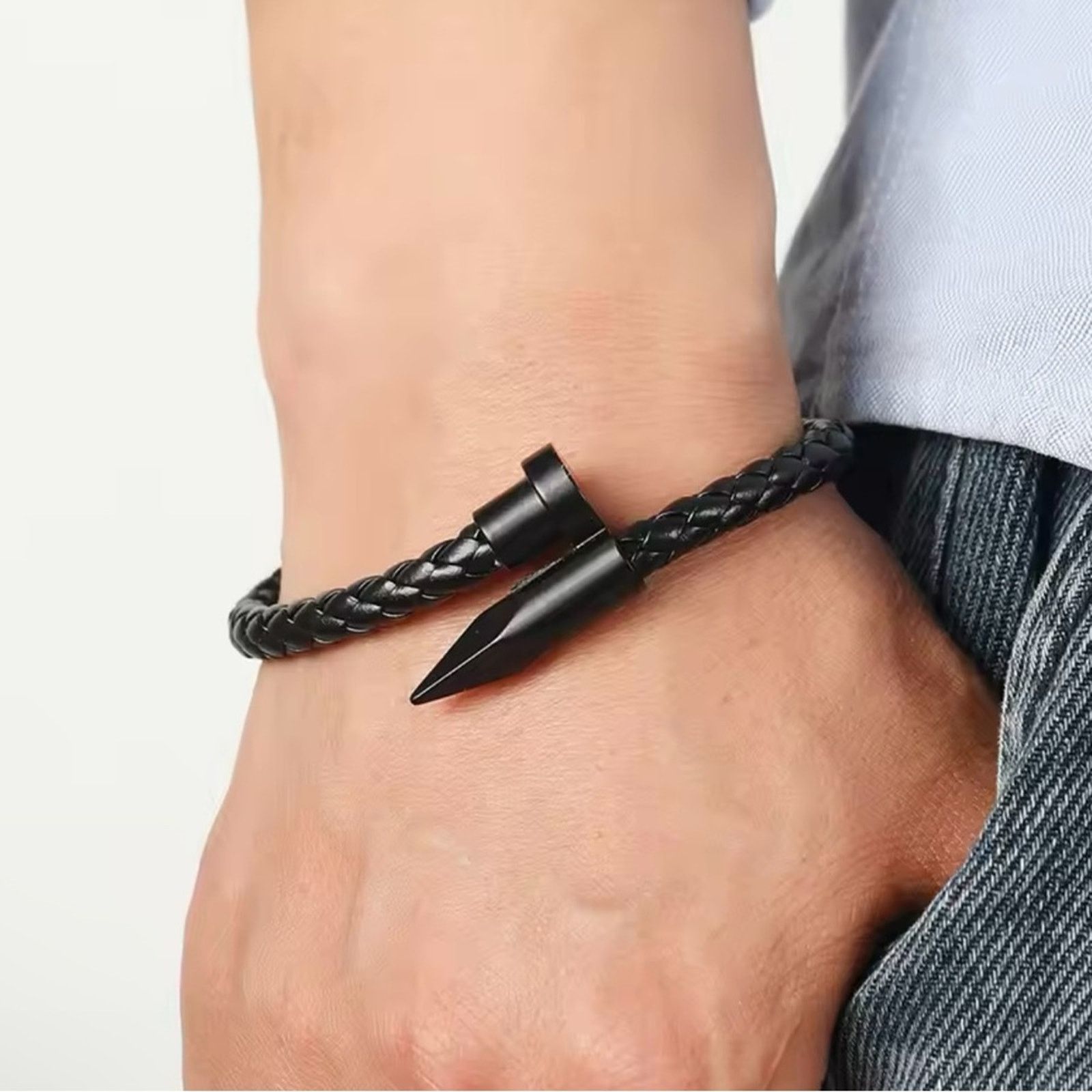 Other Men’s Nail Black Bracelet Magnet Buckle Size ONE SIZE - 1 Thumbnail
