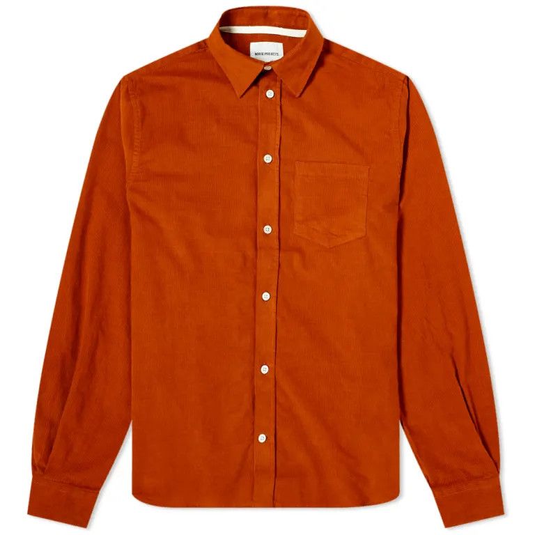Norse Projects Norse Projects Osvald Corduroy Cadmium Orange Shirt XL Size US XL / EU 56 / 4 - 12 Thumbnail