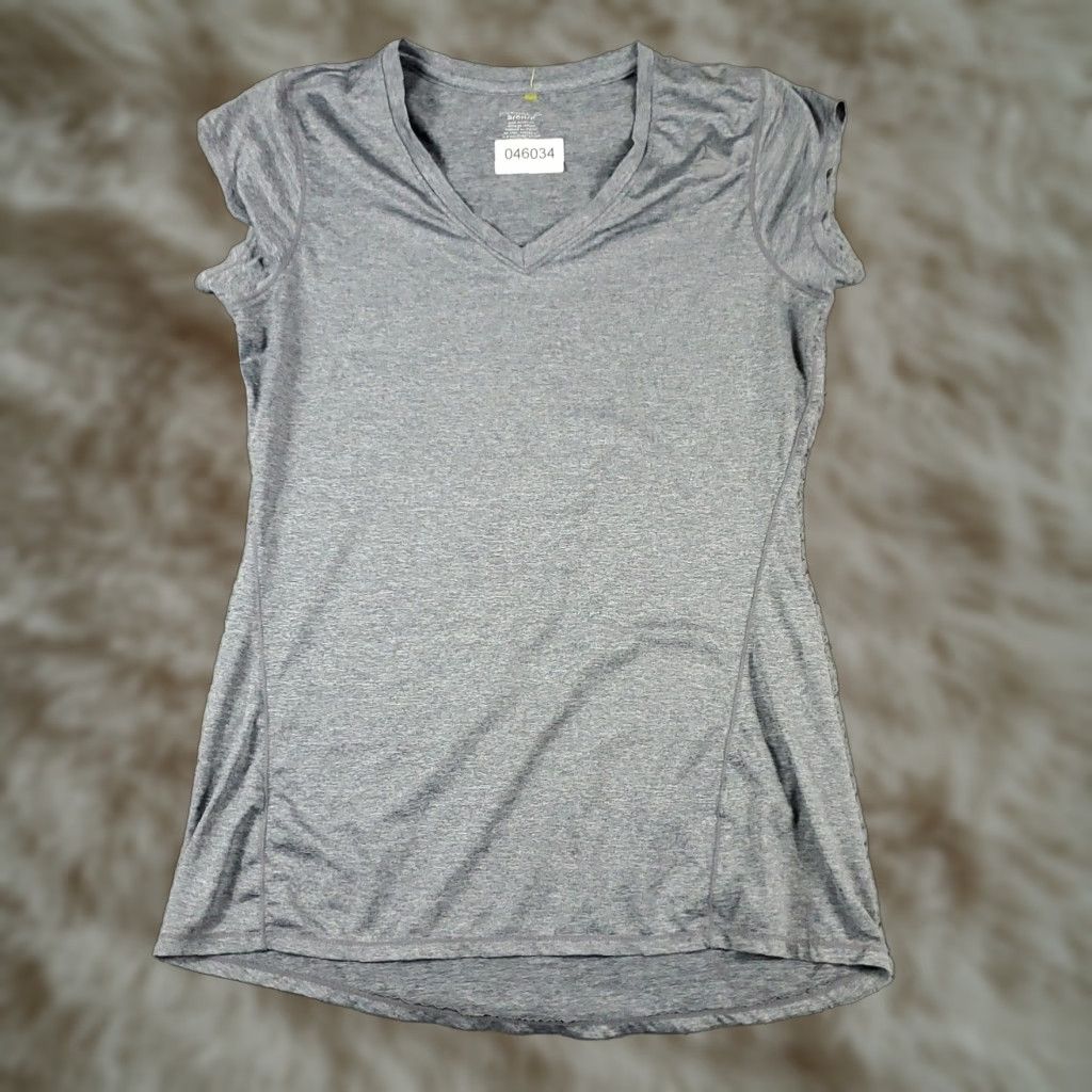 Reebok Womens Reebok Shirt Small Gray Casual Pullover Short Sleeve Ladies Size S / US 4 / IT 40 - 1 Thumbnail