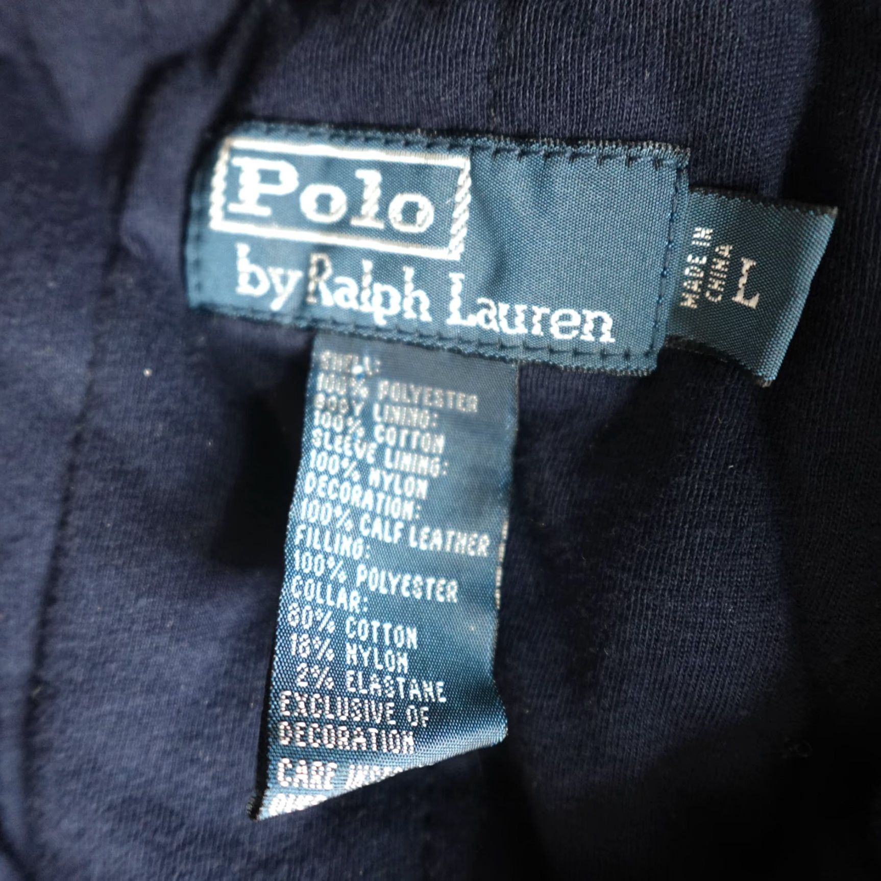 Polo Ralph Lauren VINTAGE Polo Ralph Lauren Jacket Blue Hooded Solid Leather Trim Windbreaker Mens L Regular Shape Size US L / EU 52-54 / 3 - 3 Thumbnail
