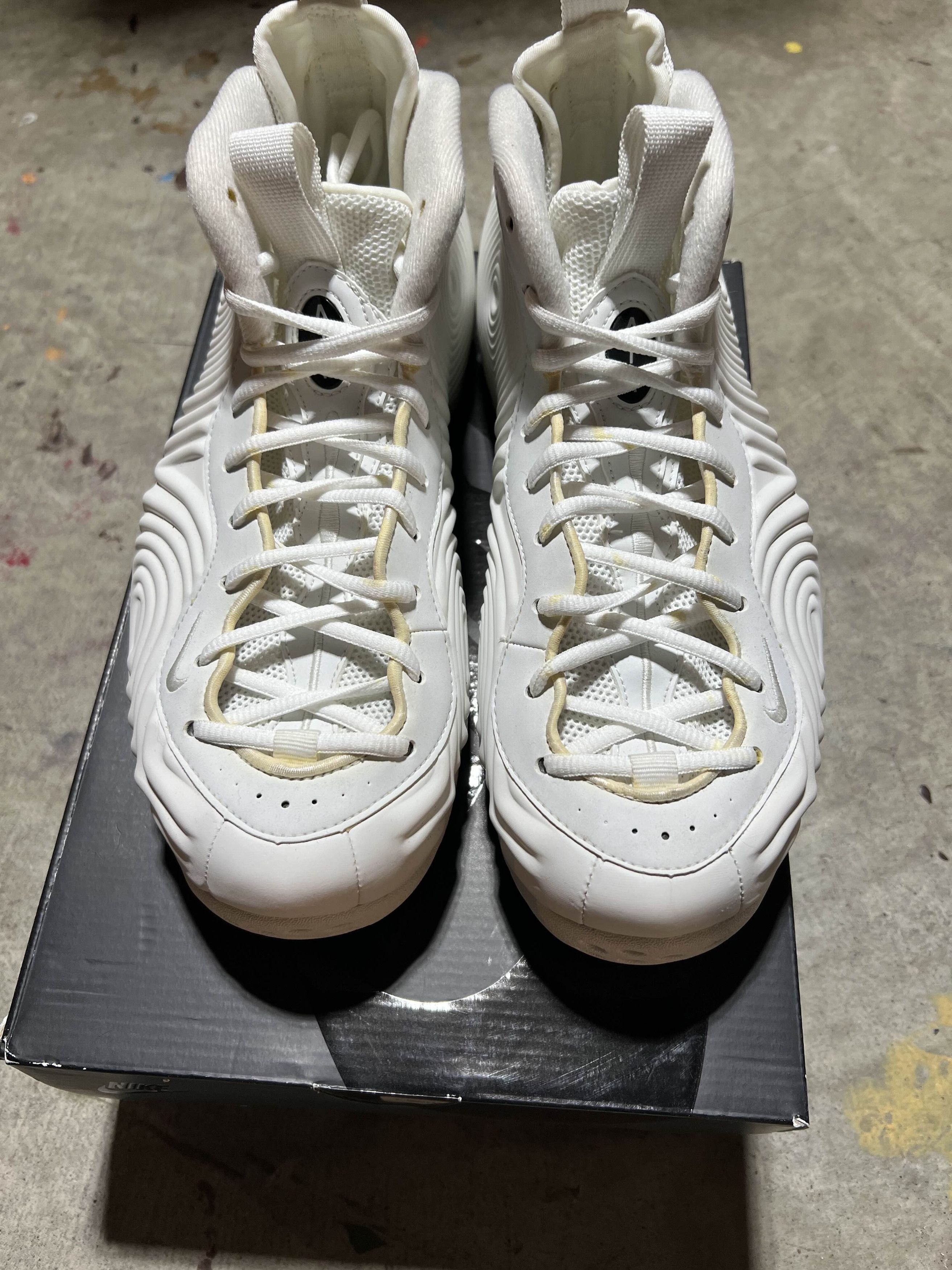 Comme des Garcons × Comme des Garcons Homme × Nike Nike Comme Des Garcons CDG White Foamposite Size US 9.5 / EU 42-43 - 3 Thumbnail