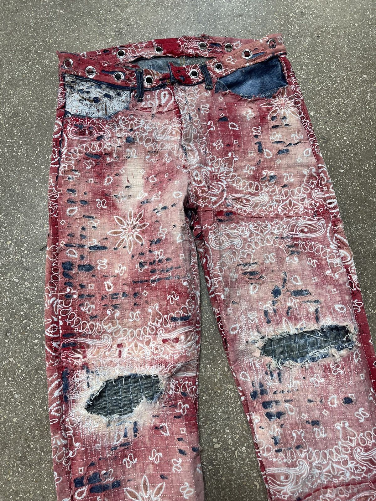 Kapital × Vintage 1/1 red custom boro denim Size US 32 / EU 48 - 4 Thumbnail