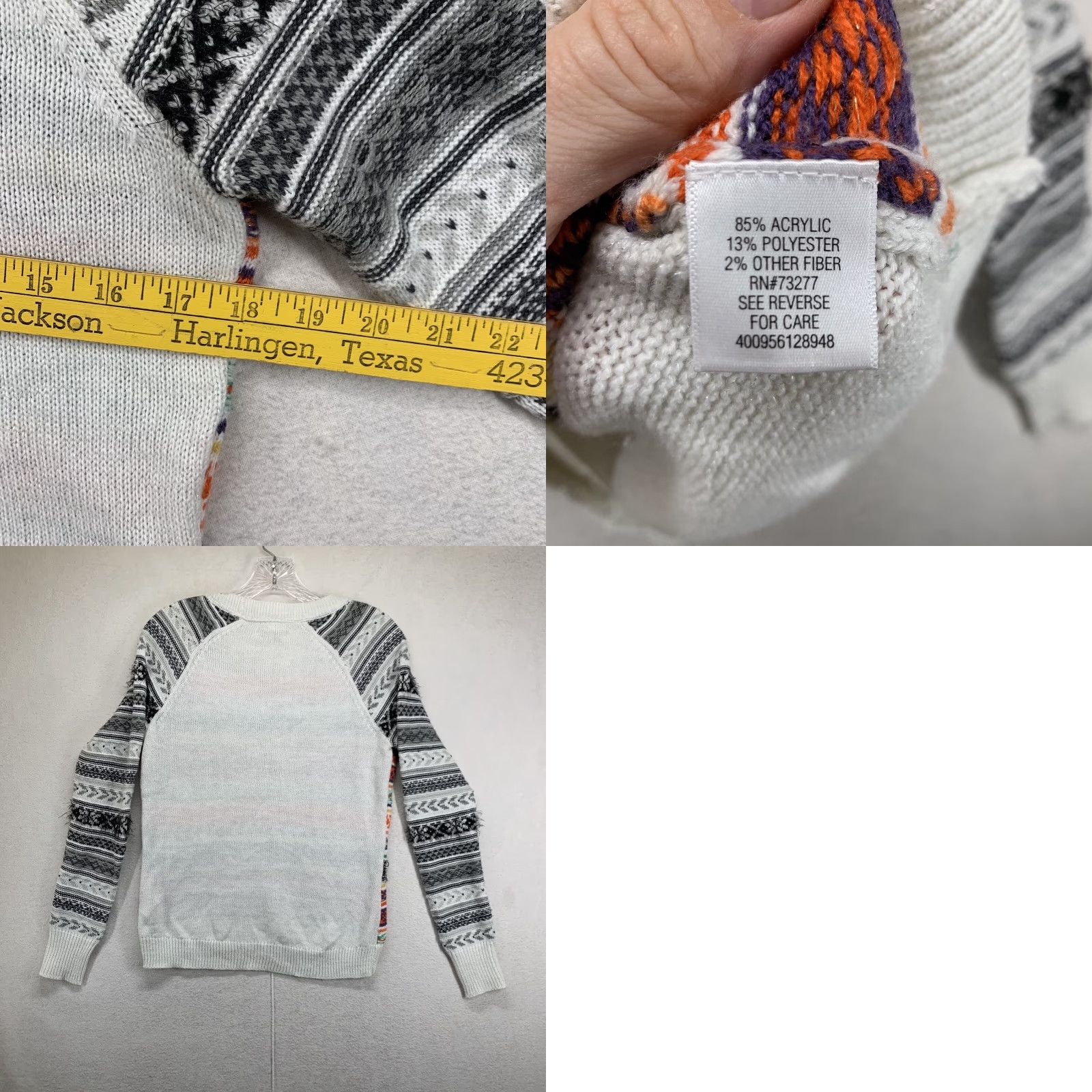 Vera Wang VERA WANG Womens Sweater PRINCESS Small Fair Isle Colorful Multi Knit Size S / US 4 / IT 40 - 10 Thumbnail